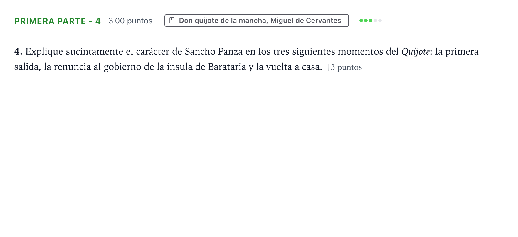 Enunciado: Ejercicio Primera parte - 4 · Literatura castellana Selectividad Cataluña Juny Serie 1 2024