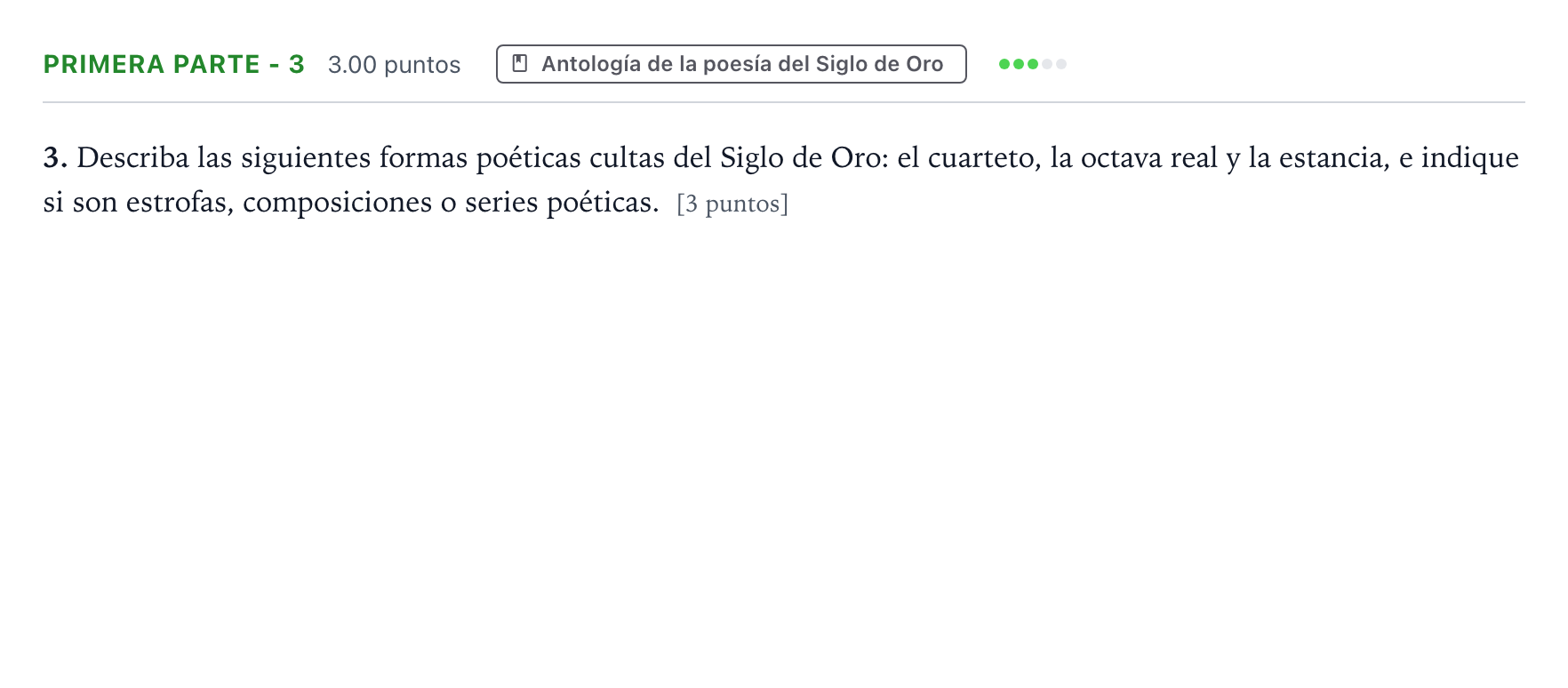 Enunciado: Ejercicio Primera parte - 3 · Literatura castellana Selectividad Cataluña Juny Serie 5 2024