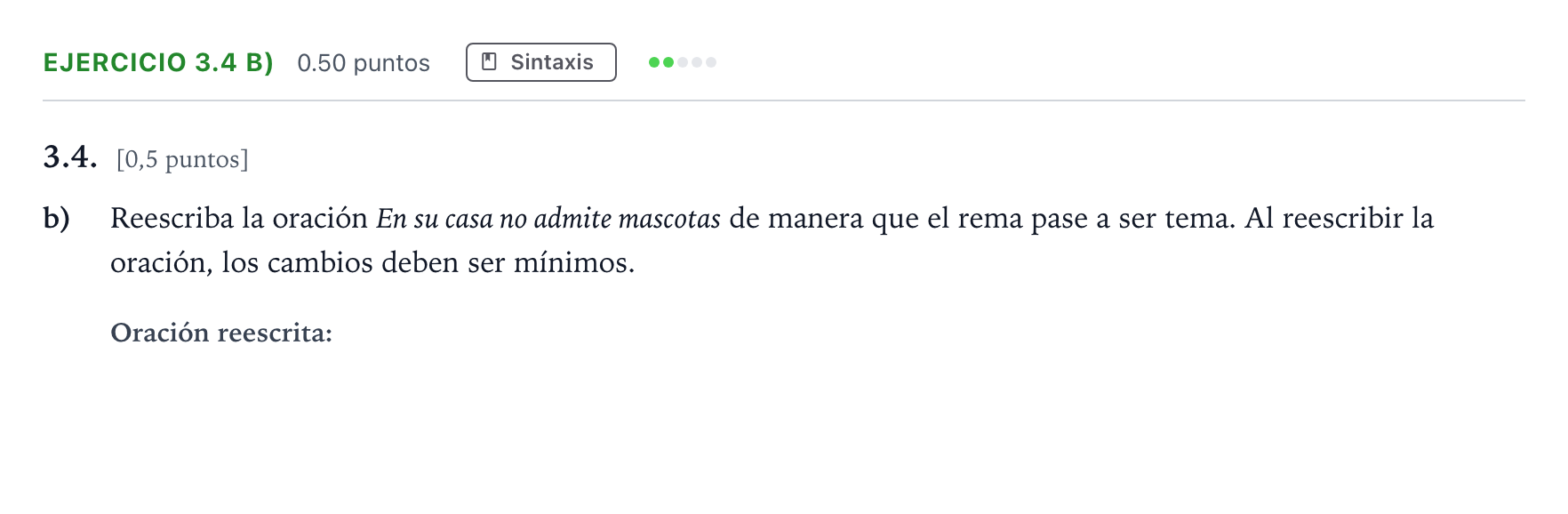 Enunciado: Ejercicio 3.4 b) · Lengua Castellana y Literatura II Selectividad Cataluña Setembre Serie 3 2024