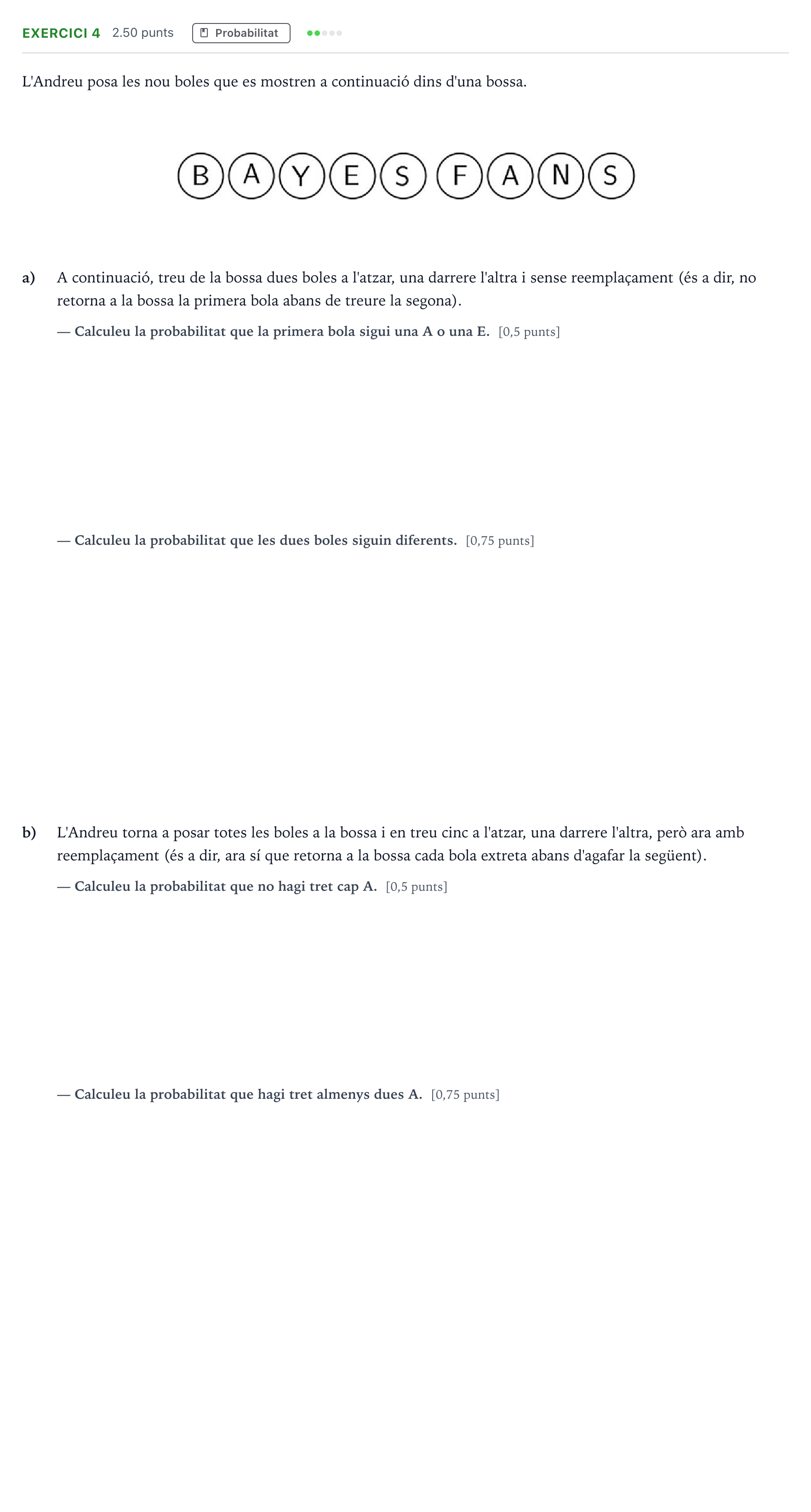 Enunciado: Problema 4 · Matemáticas II Selectividad Cataluña Juny Serie 1 2024
