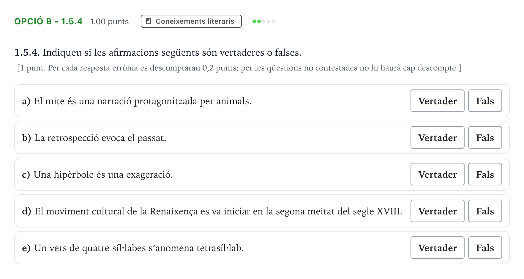 Enunciado: Ejercicio Opció B - 1.5.4 · Lengua Catalana y Literatura II Selectividad Cataluña Setembre Serie 3 2024