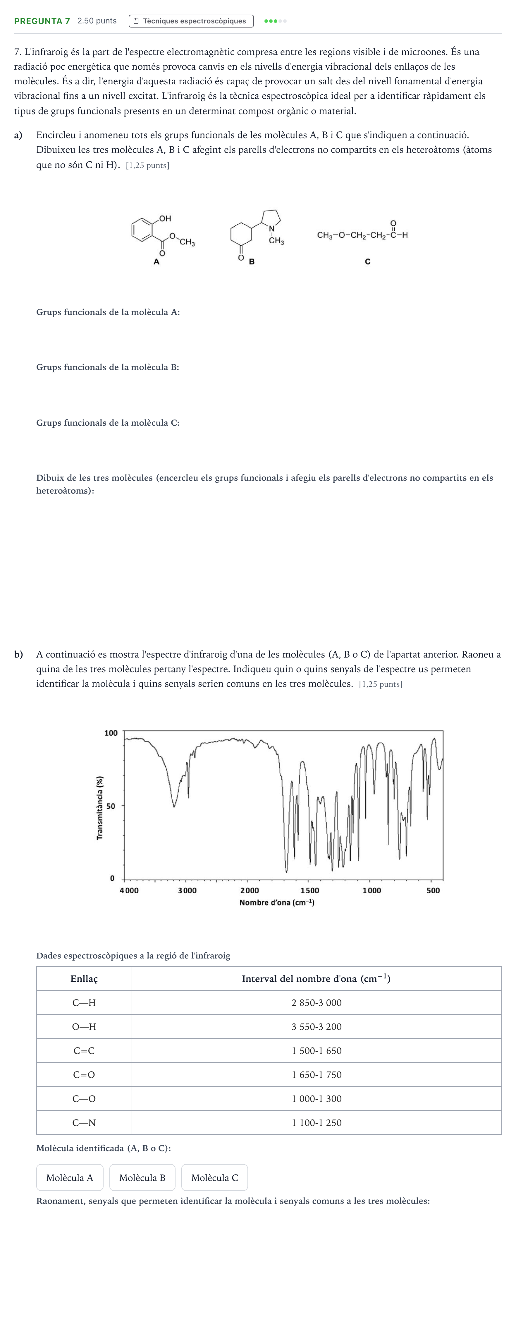 Enunciado: Pregunta 7 · Química Selectividad Cataluña Juny Serie 1 2024