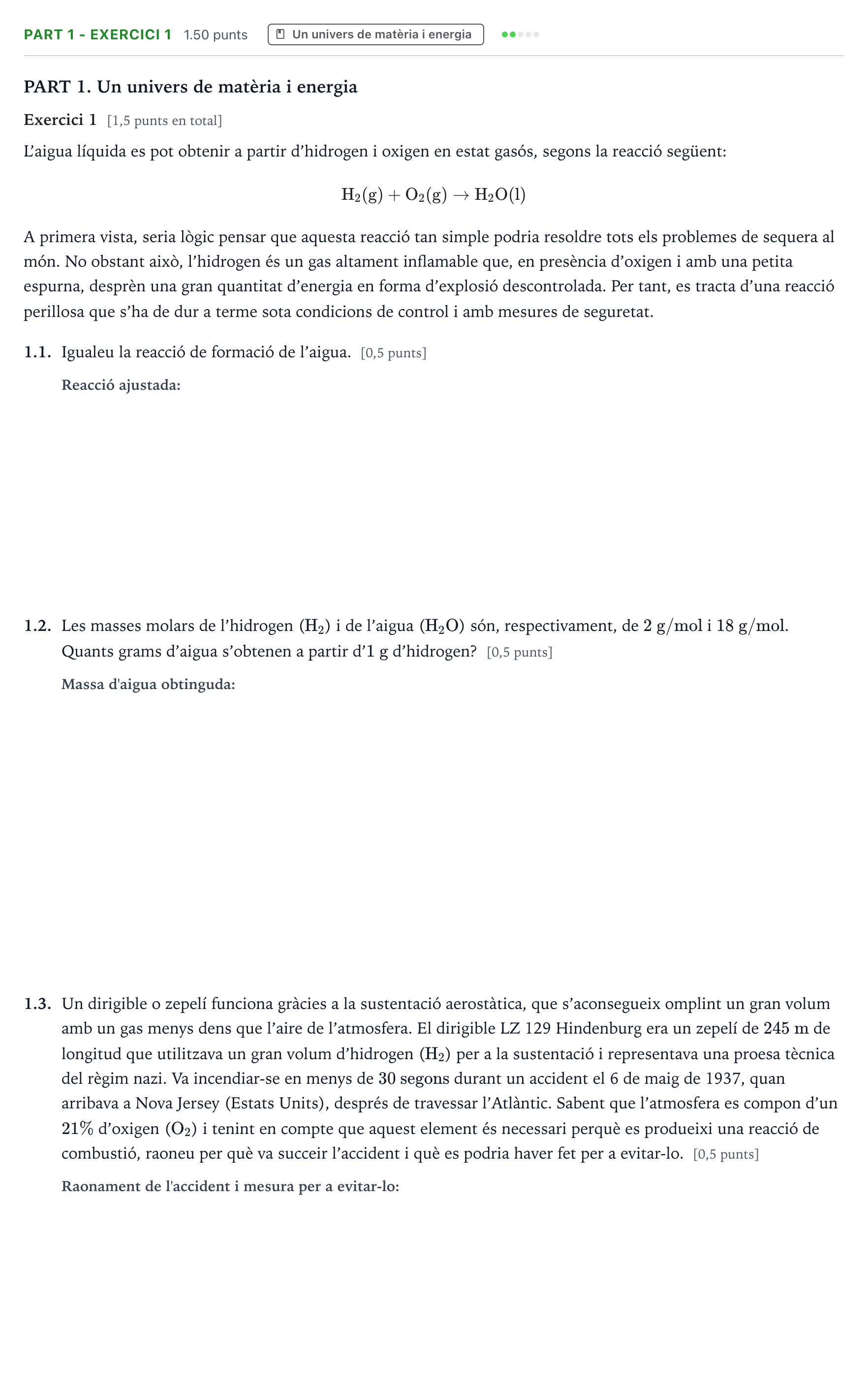 Enunciado: Part 1 - Exercici 1 · Ciencias Generales Selectividad Cataluña Juny Serie 1 2025