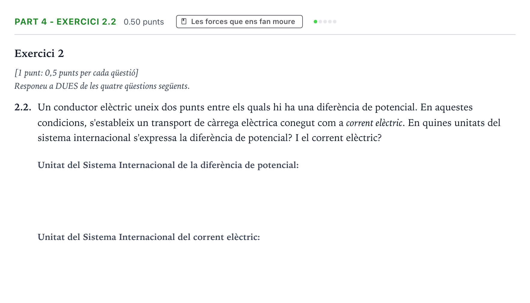 Enunciado: Part 4 - Exercici 2.2 · Ciencias Generales Selectividad Cataluña Juny Serie 4 2025