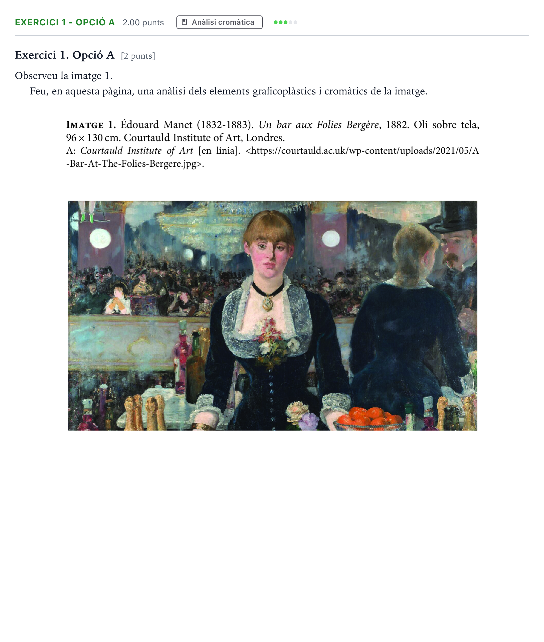 Enunciado: Exercici 1 - Opció A · Dibujo Artístico Selectividad Cataluña Setembre Serie 3 2025