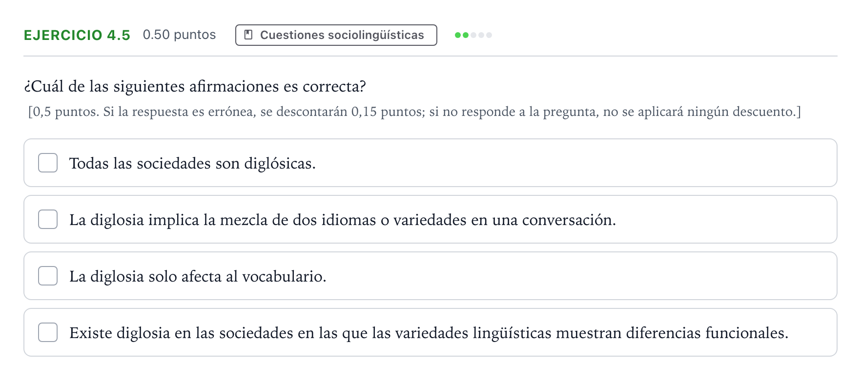 Enunciado: Ejercicio 4.5 · Lengua Castellana y Literatura II Selectividad Cataluña Juny Serie 1 2025