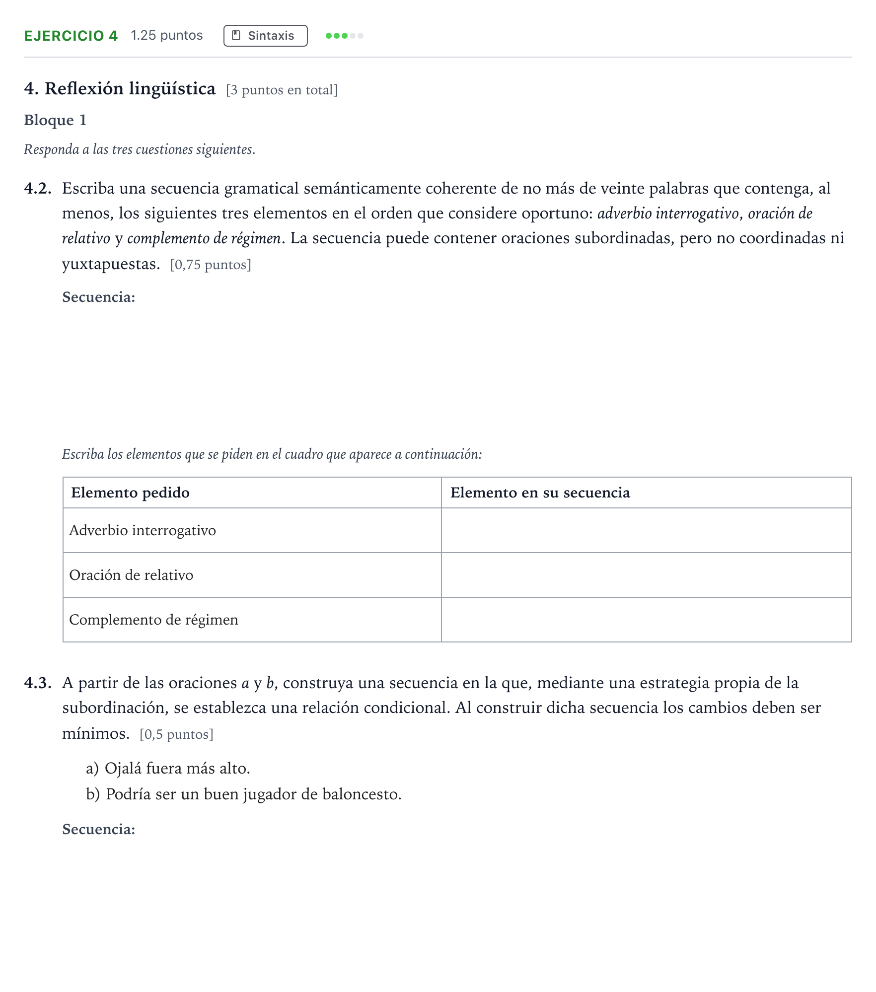Enunciado: Problema 4 · Lengua Castellana y Literatura II Selectividad Cataluña Juny Serie 4 2025