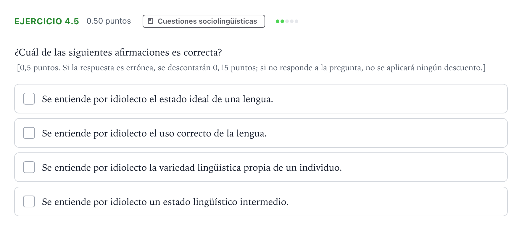 Enunciado: Ejercicio 4.5 · Lengua Castellana y Literatura II Selectividad Cataluña Setembre Serie 3 2025
