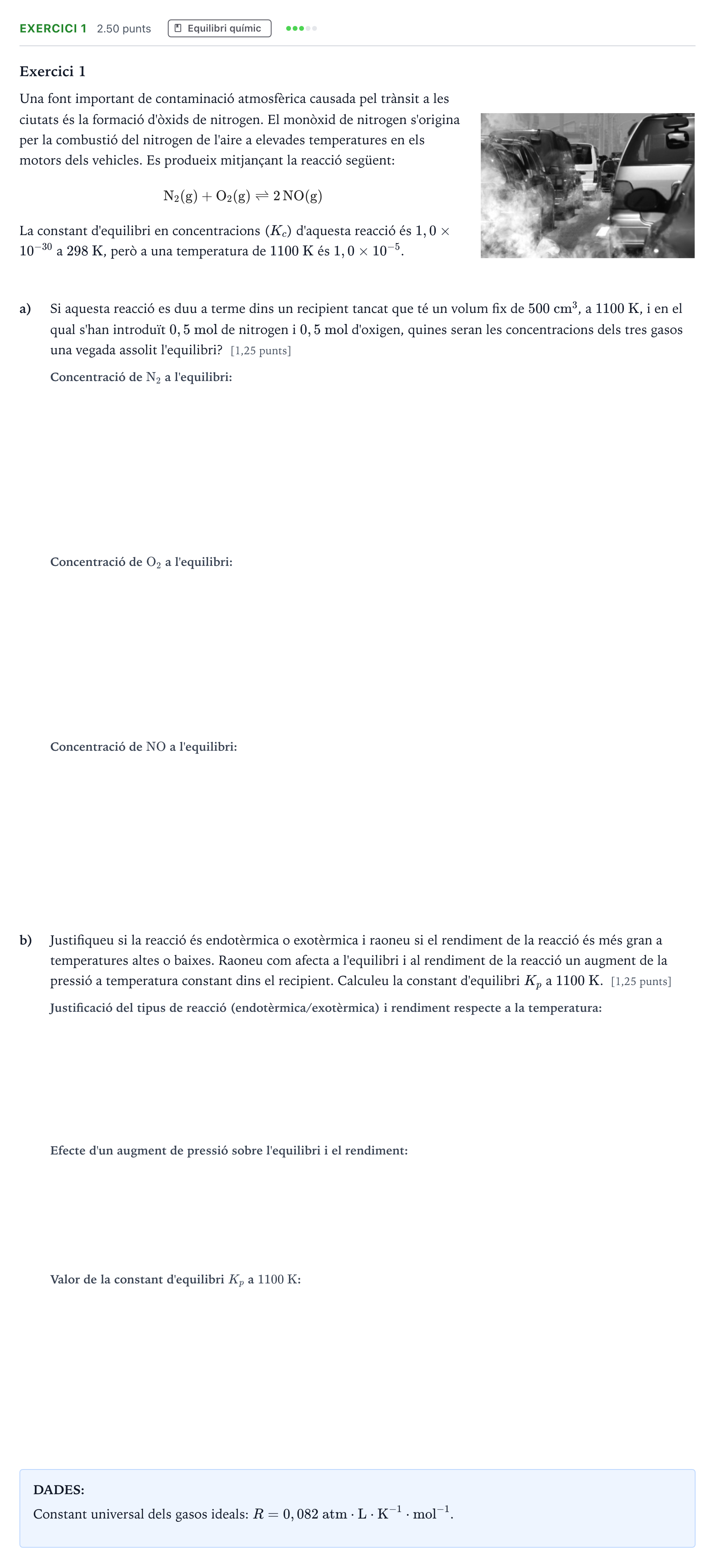 Enunciado: Exercici 1 · Química Selectividad Cataluña Setembre Serie 3 2025