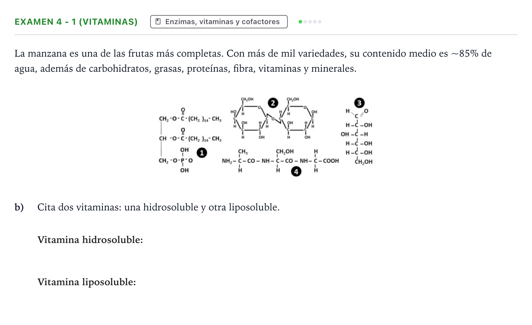 Enunciado: Ejercicio Examen 4 - 1 (Vitaminas) · Biología PAU Canarias Preguntas-Ebau.pdf
