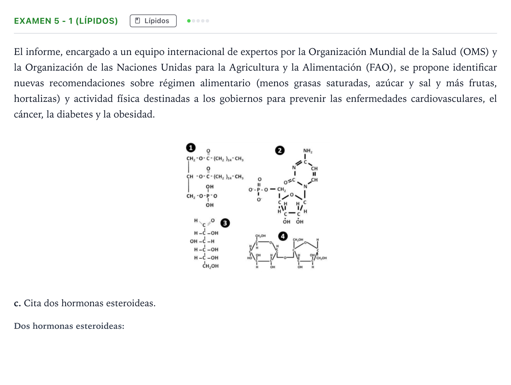 Enunciado: Ejercicio Examen 5 - 1 (Lípidos) · Biología PAU Canarias Preguntas-Ebau.pdf
