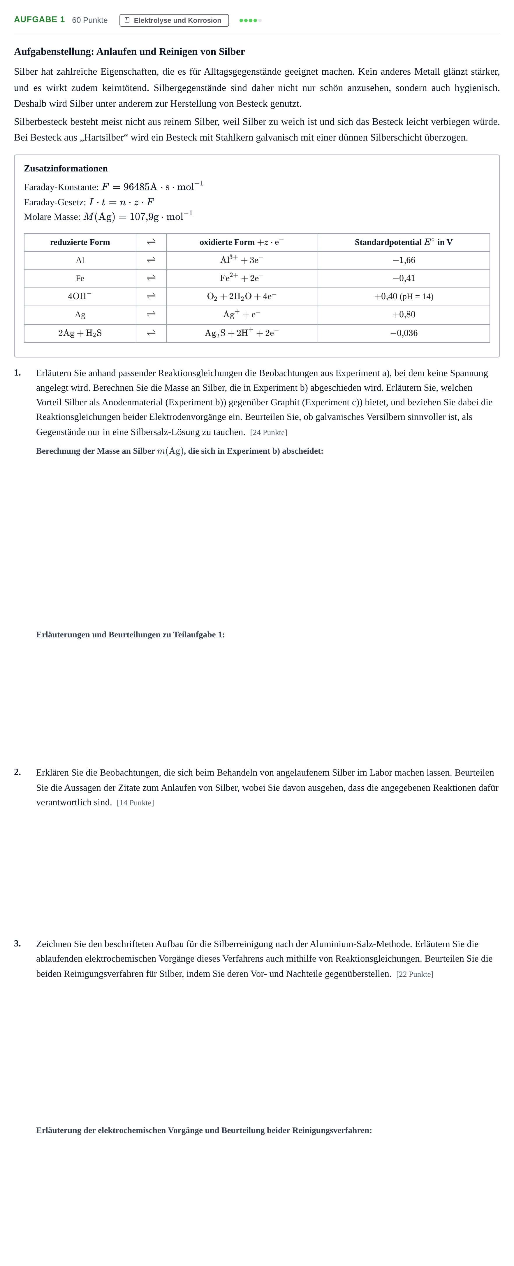 Aufgabenstellung: Aufgabe 1 · Abitur NRW Chemie GK · Haupttermin 2023