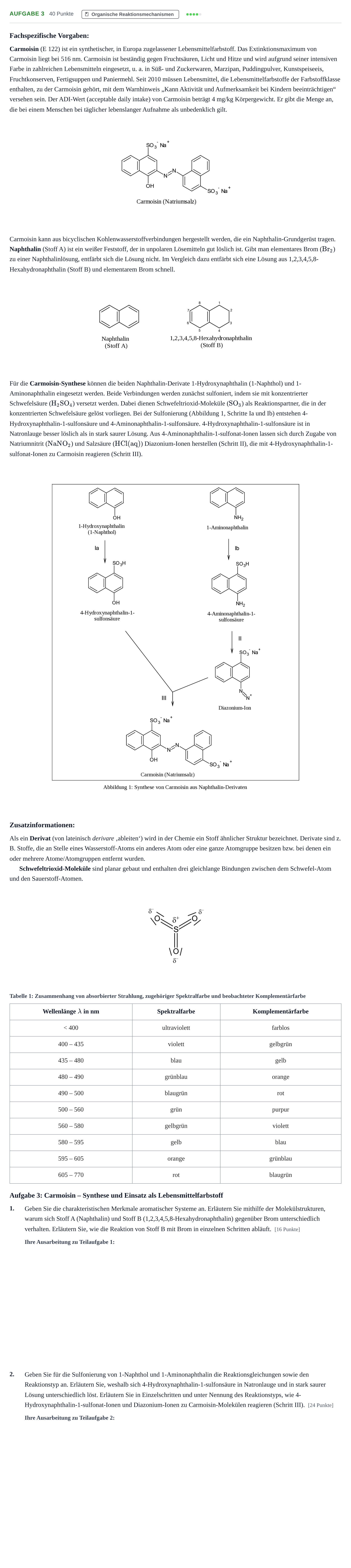 Aufgabenstellung: Aufgabe 3 - Organische Reaktionsmechanismen · Abitur NRW Chemie GK · Haupttermin 2023