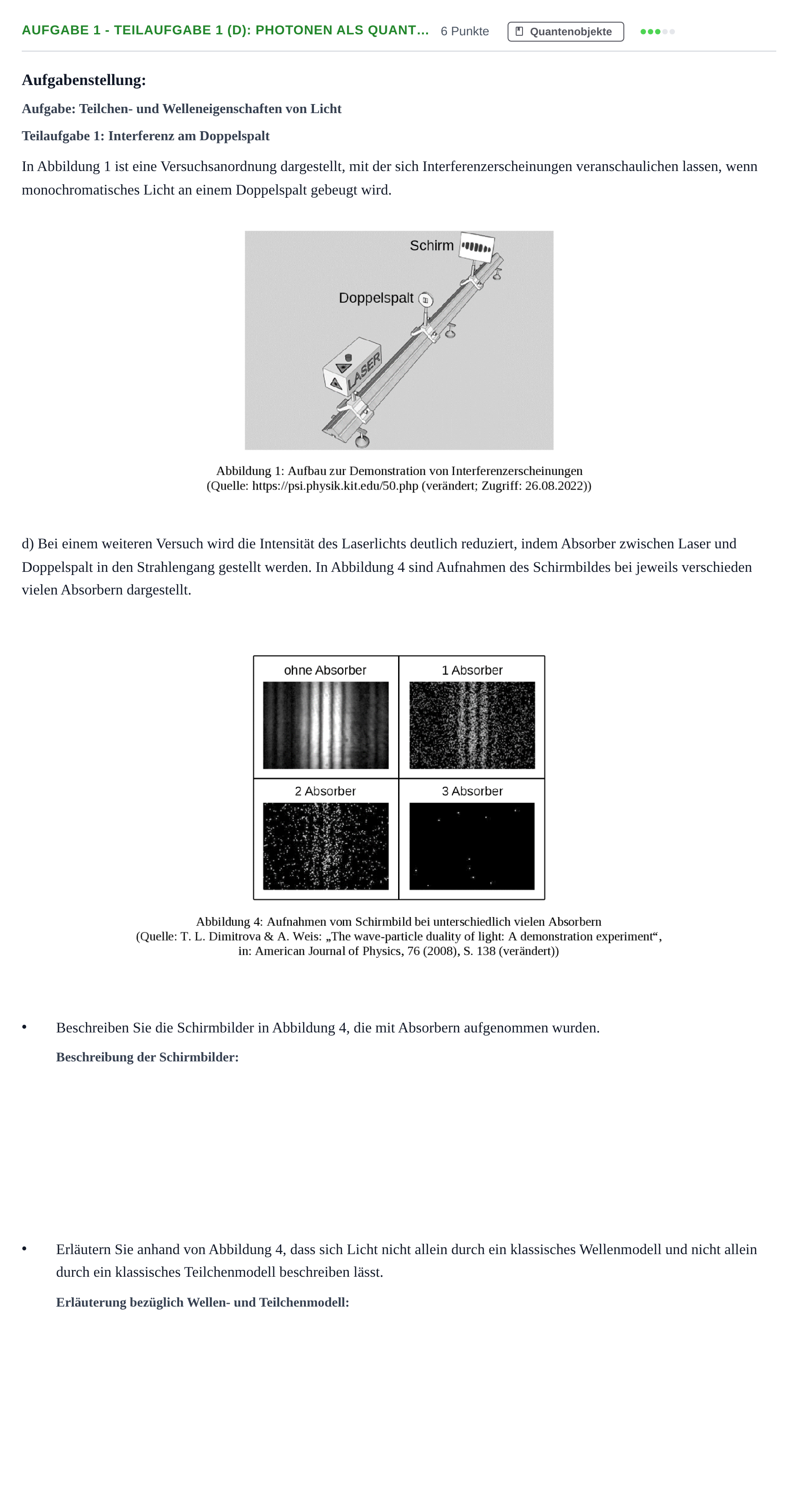 Aufgabenstellung: Aufgabe 1 - Teilaufgabe 1 (d): Photonen als Quant… · Abitur NRW Physik GK · Haupttermin 2023