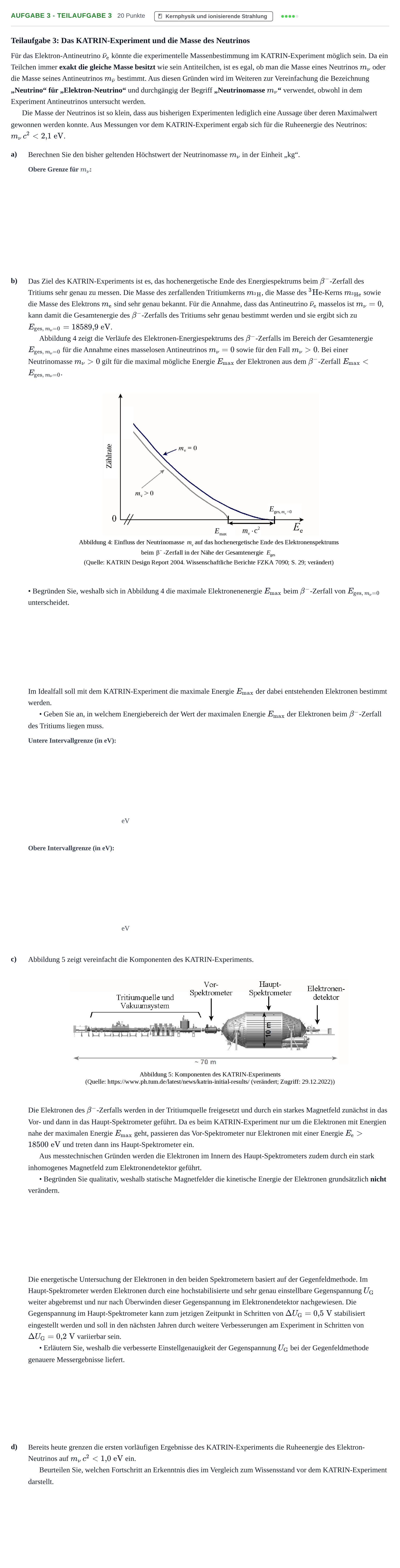 Aufgabenstellung: Aufgabe 3 - Teilaufgabe 3 · Abitur NRW Physik LK · Haupttermin · Weiterbildungskolleg 2023