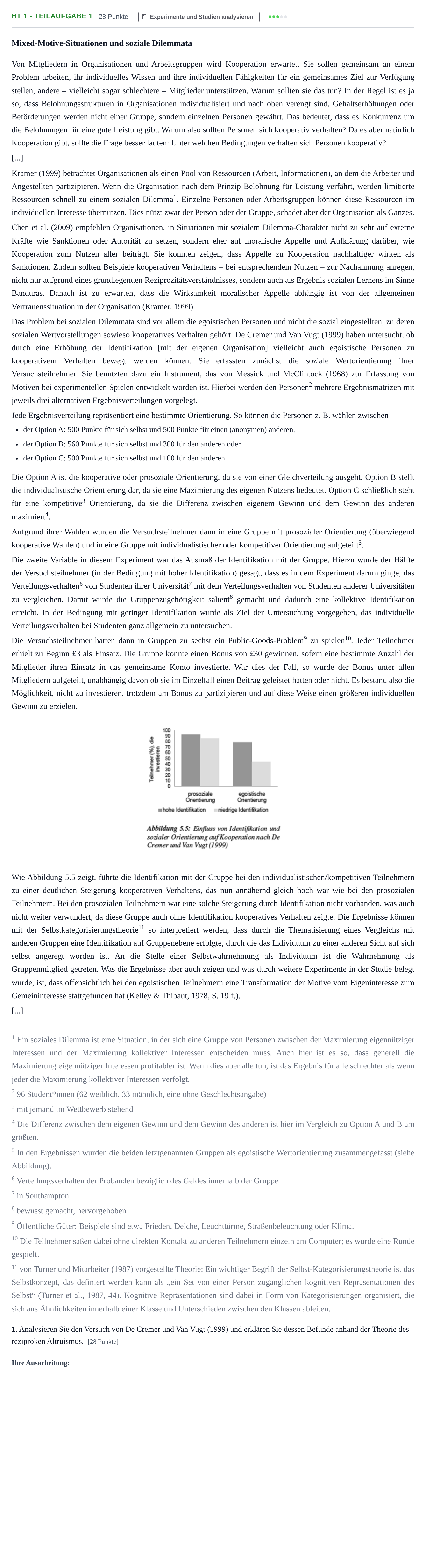 Aufgabenstellung: Aufgabe HT 1 - Teilaufgabe 1 · Abitur NRW Psychologie LK · Haupttermin 2021