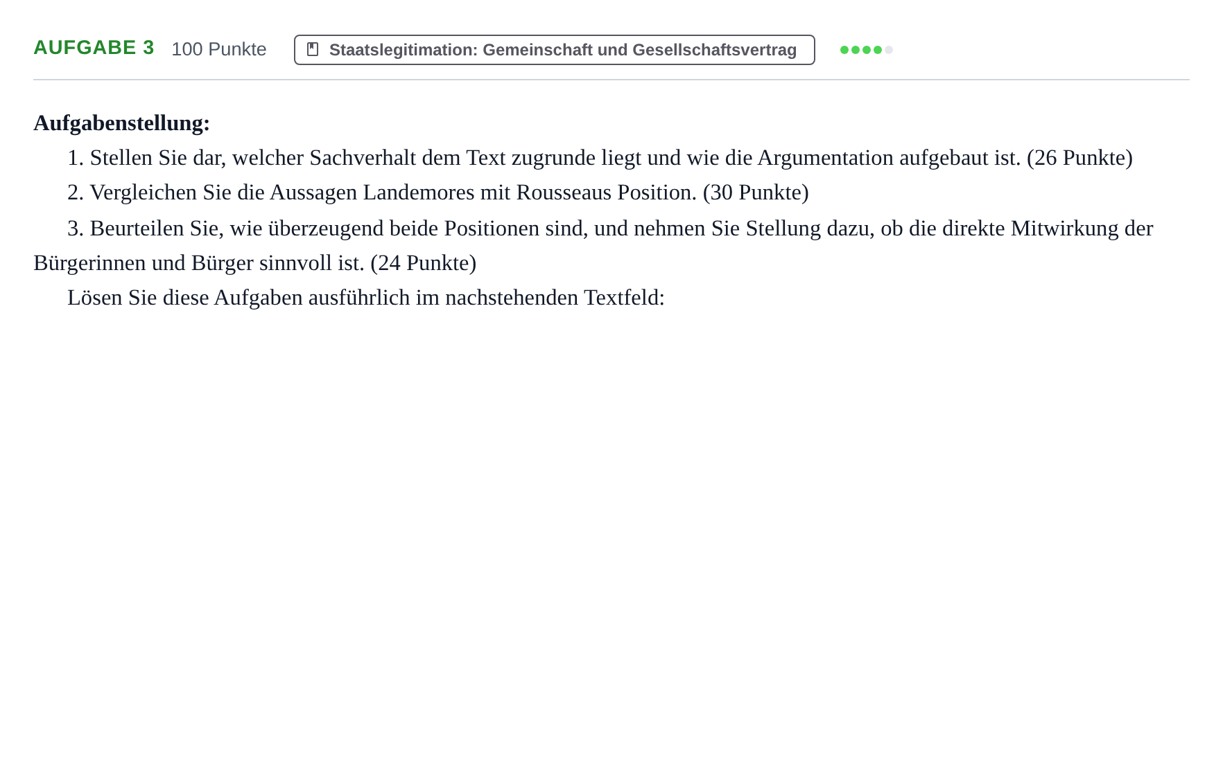 Aufgabenstellung: Aufgabe 3 · Abitur NRW Philosophie GK · Haupttermin 2023