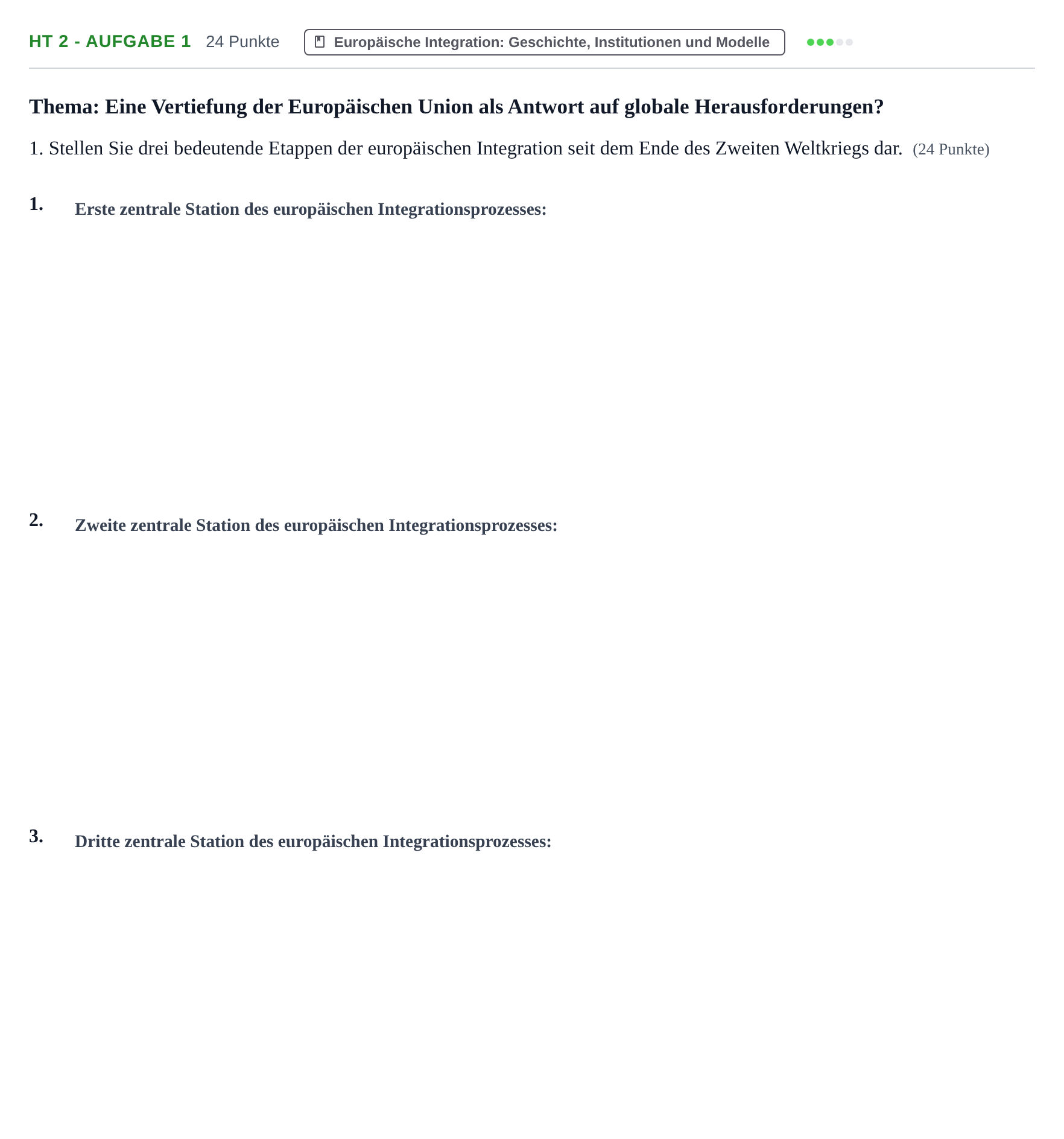 Aufgabenstellung: Aufgabe HT 2 - Aufgabe 1 · Abitur NRW Sozialwissenschaften LK · Haupttermin 2021