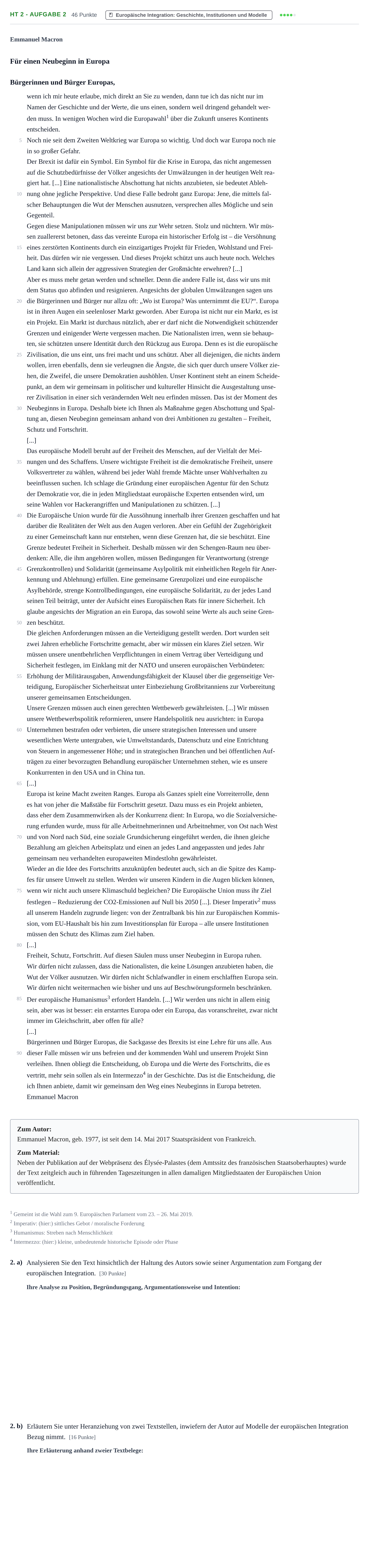 Aufgabenstellung: Aufgabe HT 2 - Aufgabe 2 · Abitur NRW Sozialwissenschaften LK · Haupttermin 2021