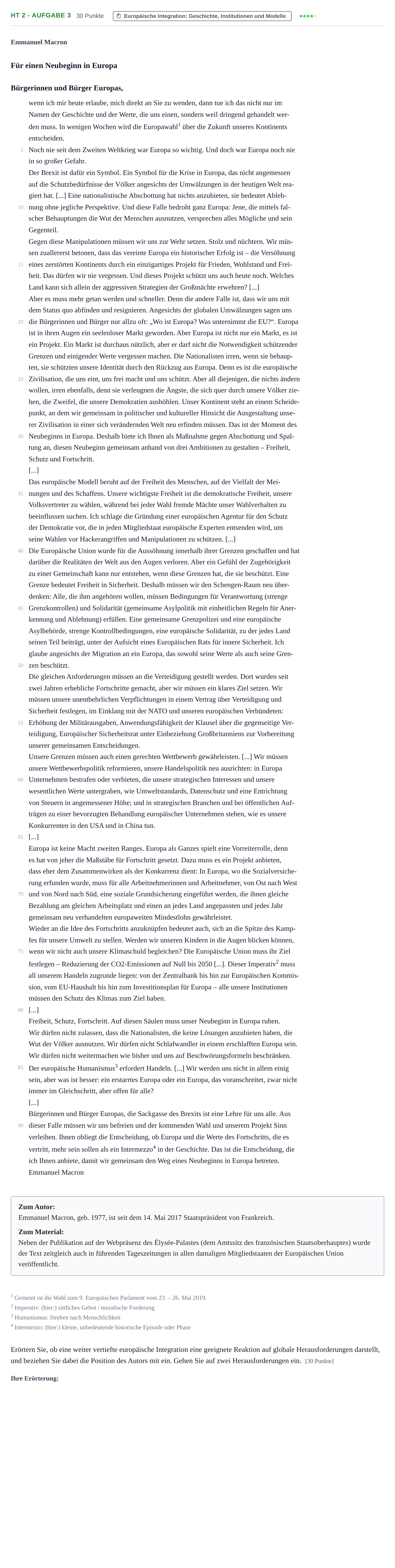 Aufgabenstellung: Aufgabe HT 2 - Aufgabe 3 · Abitur NRW Sozialwissenschaften LK · Haupttermin 2021