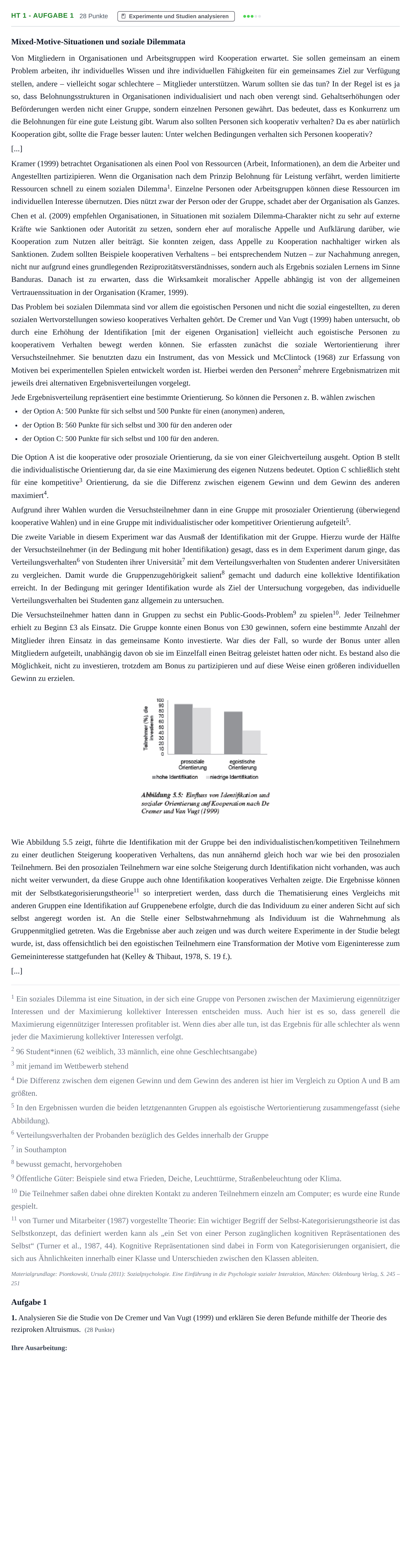 Aufgabenstellung: Aufgabe HT 1 - Aufgabe 1 · Abitur NRW Psychologie LK · Haupttermin · Weiterbildungskolleg 2021