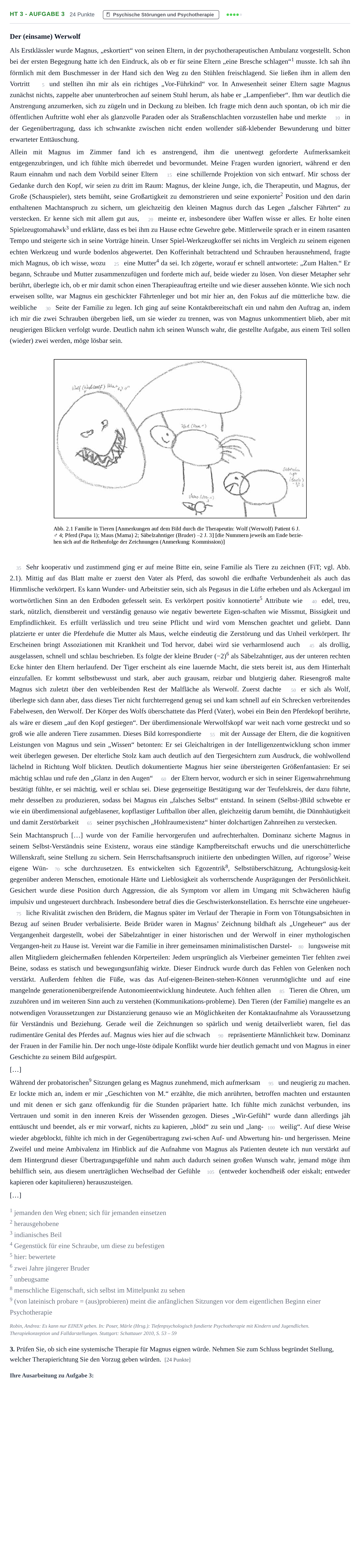 Aufgabenstellung: Aufgabe HT 3 - Aufgabe 3 · Abitur NRW Psychologie LK · Haupttermin · Weiterbildungskolleg 2021