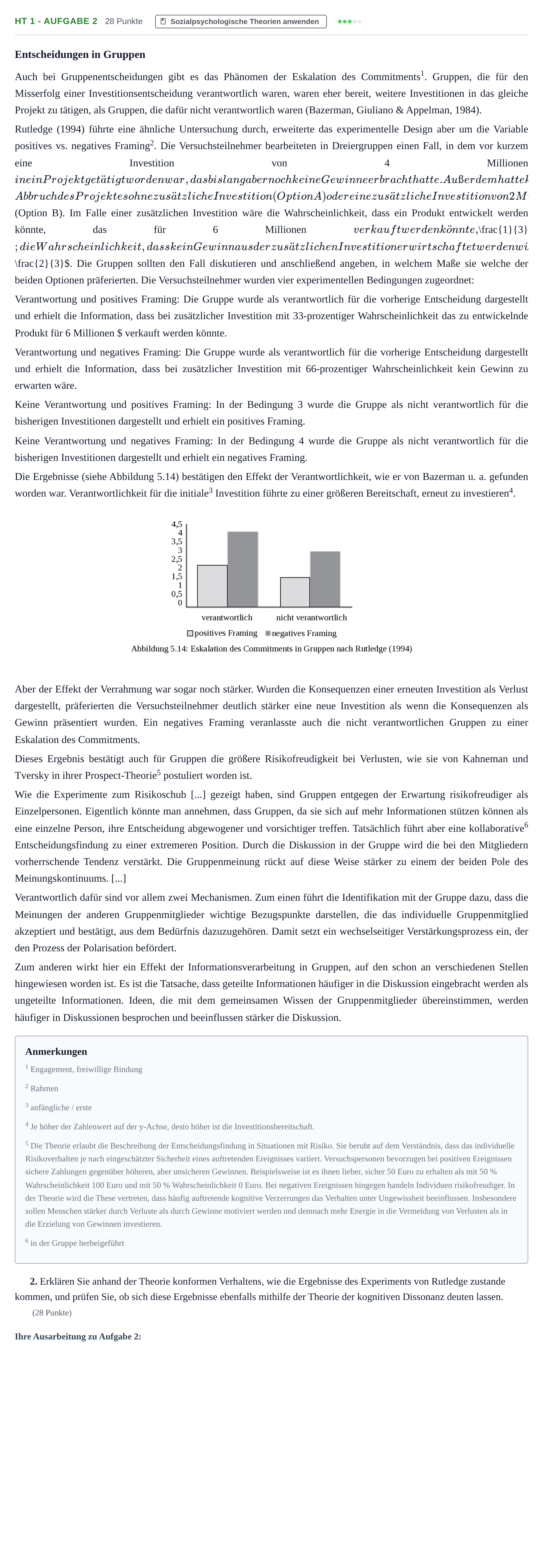 Aufgabenstellung: Aufgabe HT 1 - Aufgabe 2 · Abitur NRW Psychologie GK · Haupttermin 2022