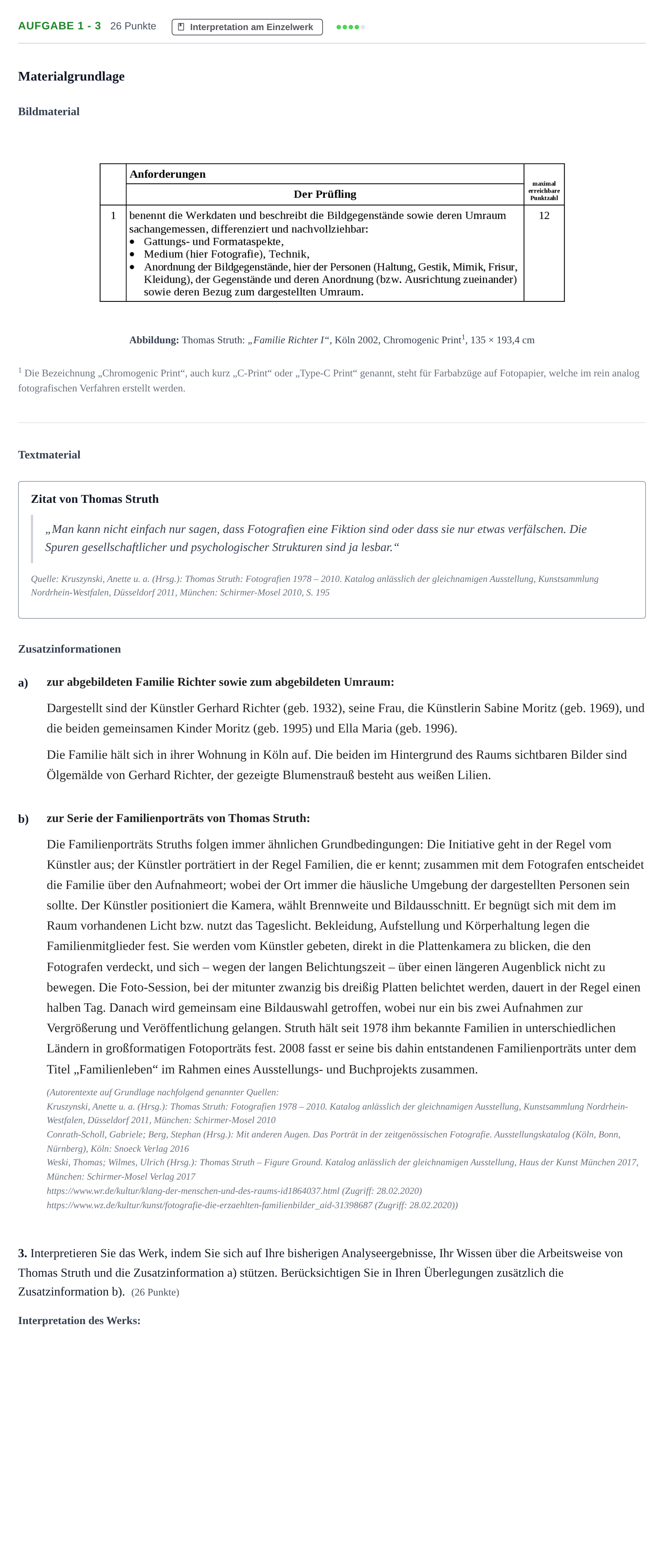 Aufgabenstellung: Aufgabe 1 - 3 · Abitur NRW Kunst GK · Haupttermin 2021