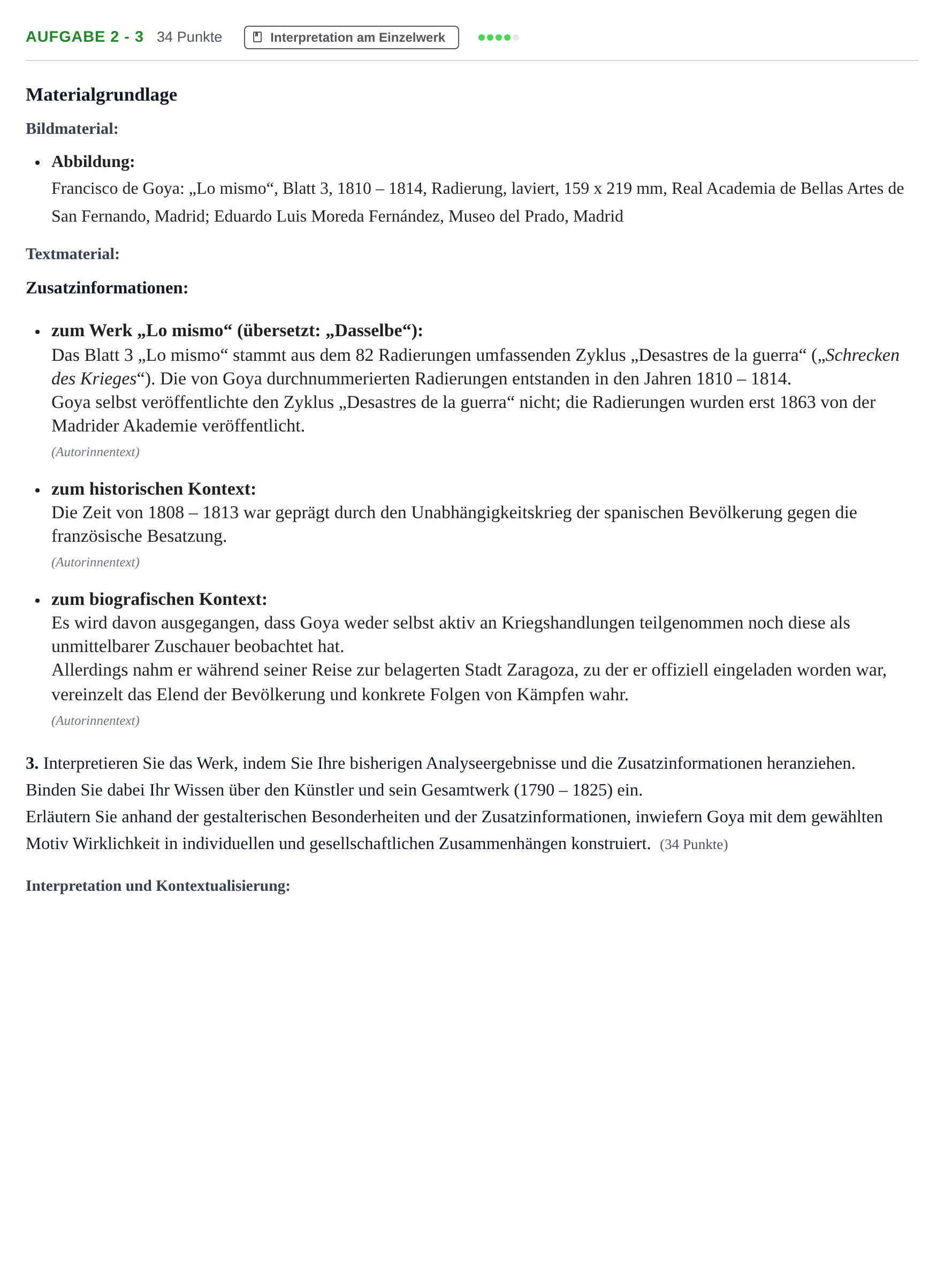 Aufgabenstellung: Aufgabe 2 - 3 · Abitur NRW Kunst GK · Haupttermin 2021
