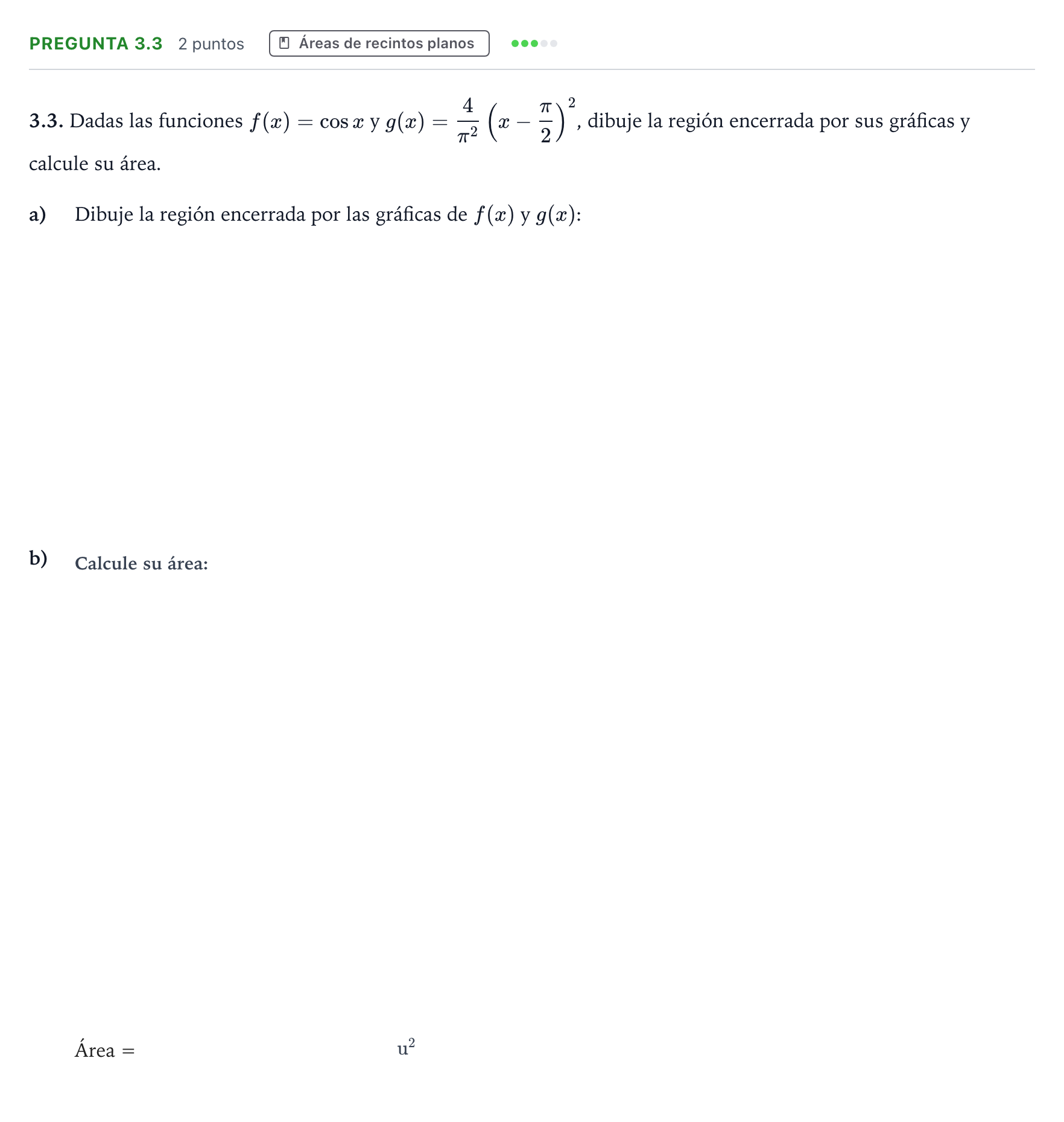 Enunciado: Pregunta 3.3 · Matemáticas II PAU Galicia Extraordinaria 2026