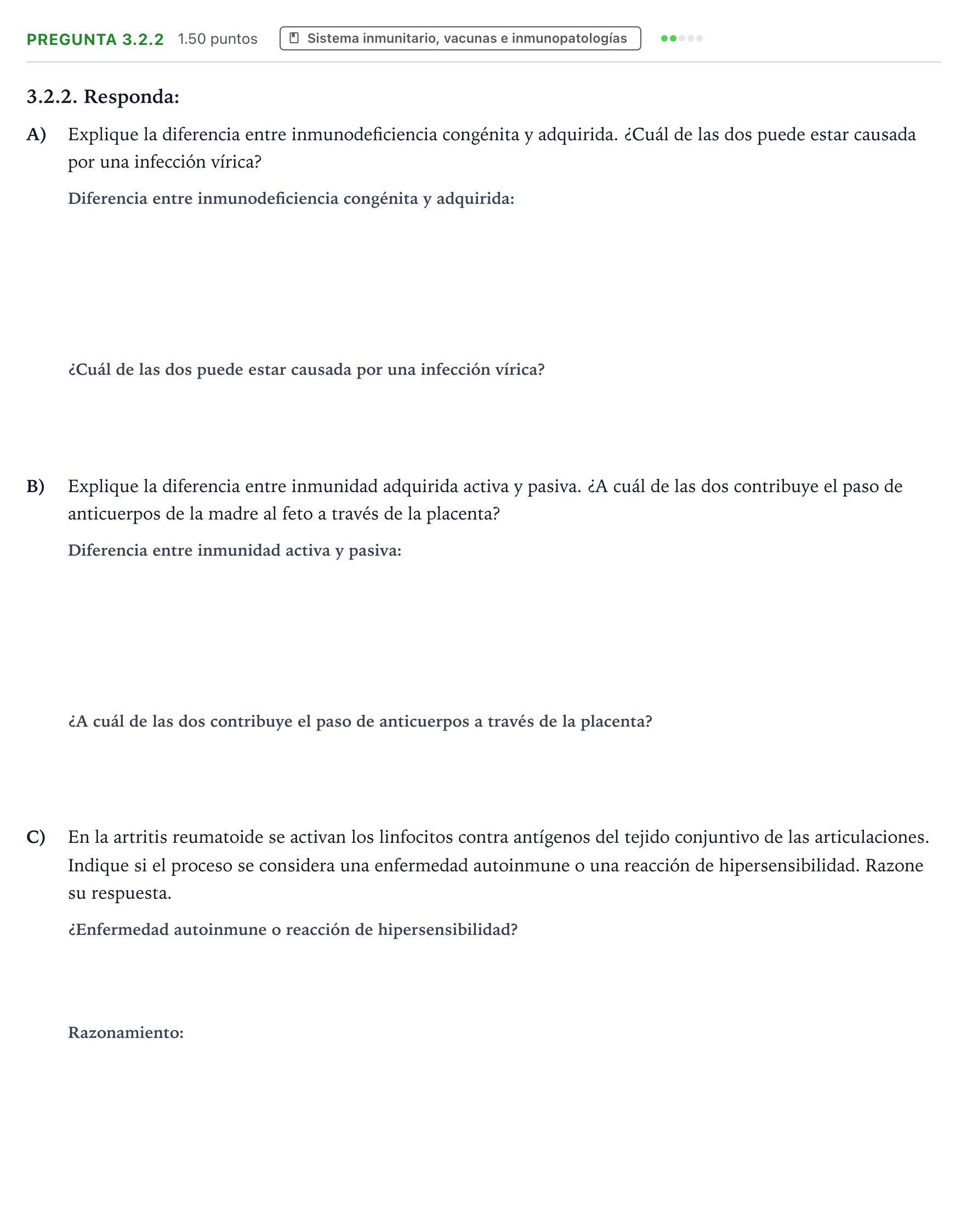 Enunciado: Pregunta 3.2.2 · Biología PAU Galicia Extraordinaria 2026