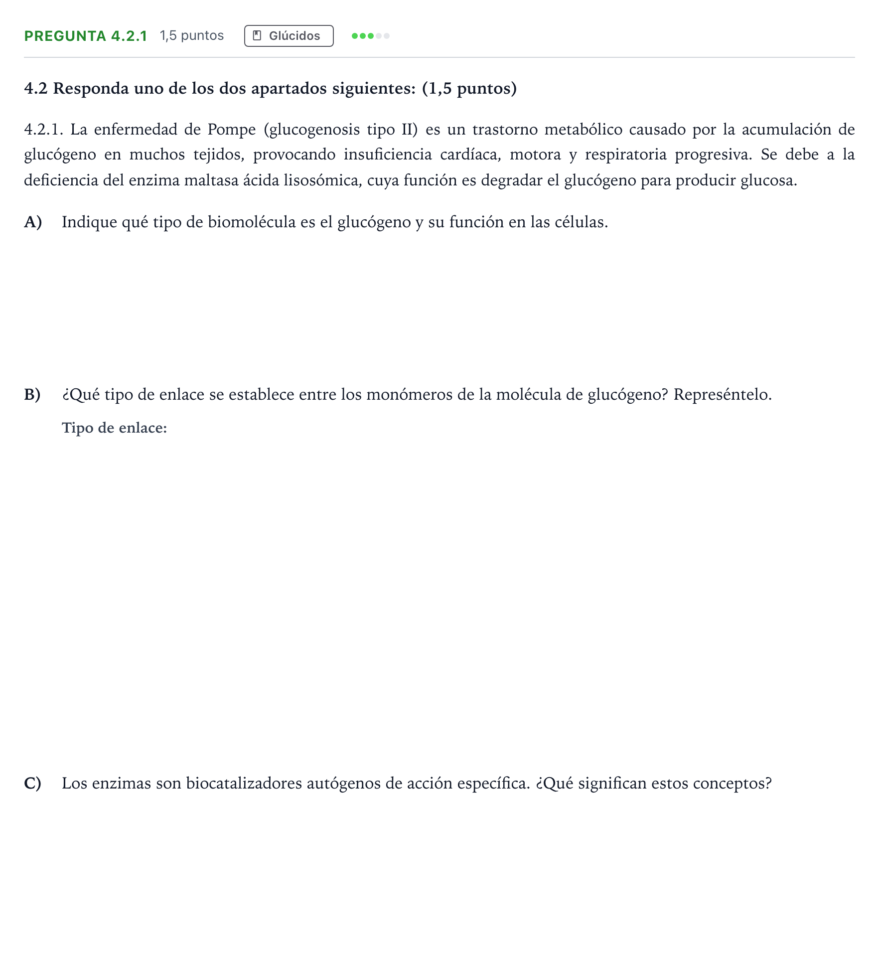 Enunciado: Pregunta 4.2.1 · Biología PAU Galicia Extraordinaria 2026