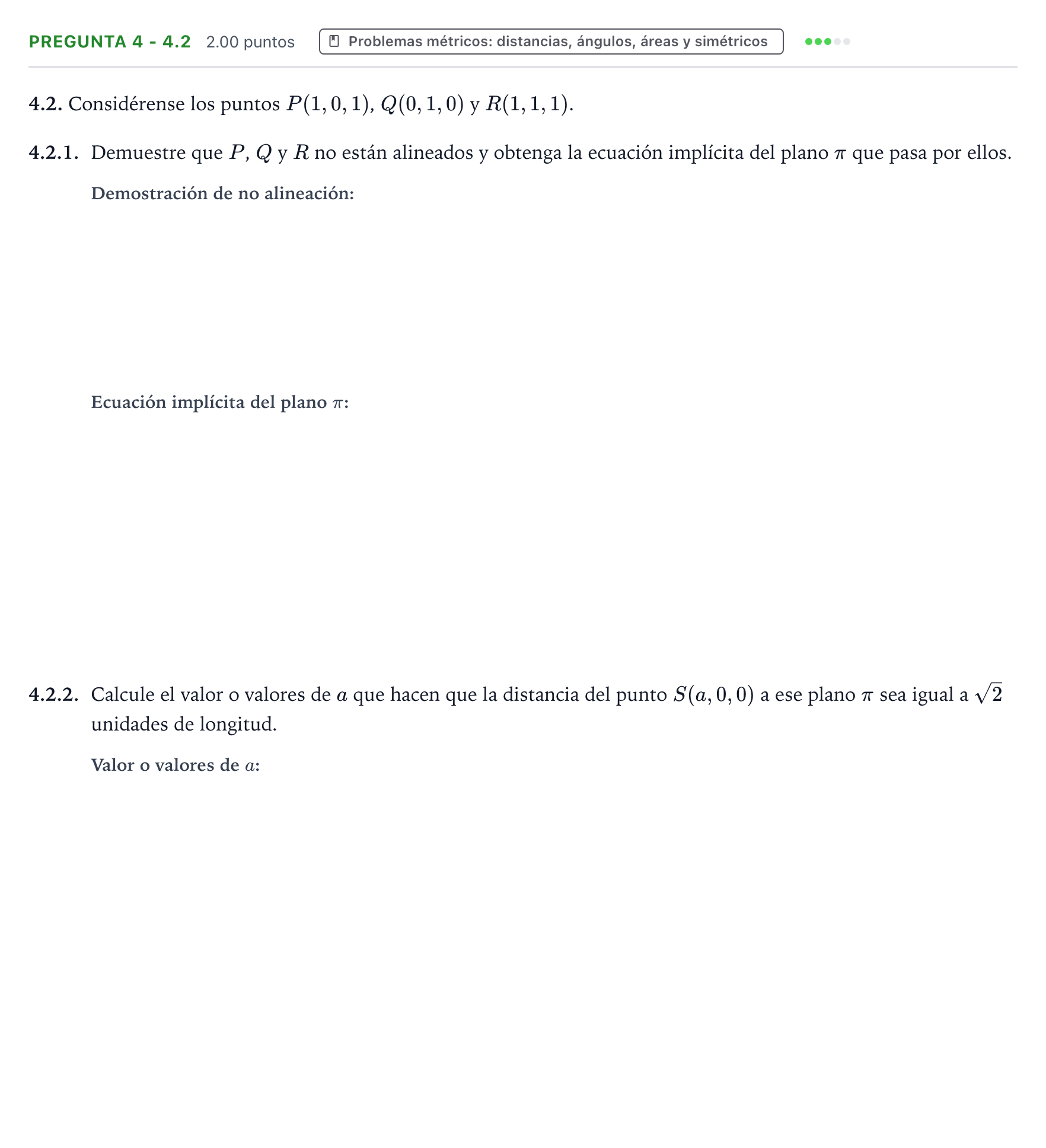 Enunciado: Pregunta 4 - 4.2 · Matemáticas II PAU Galicia Ordinaria 2026