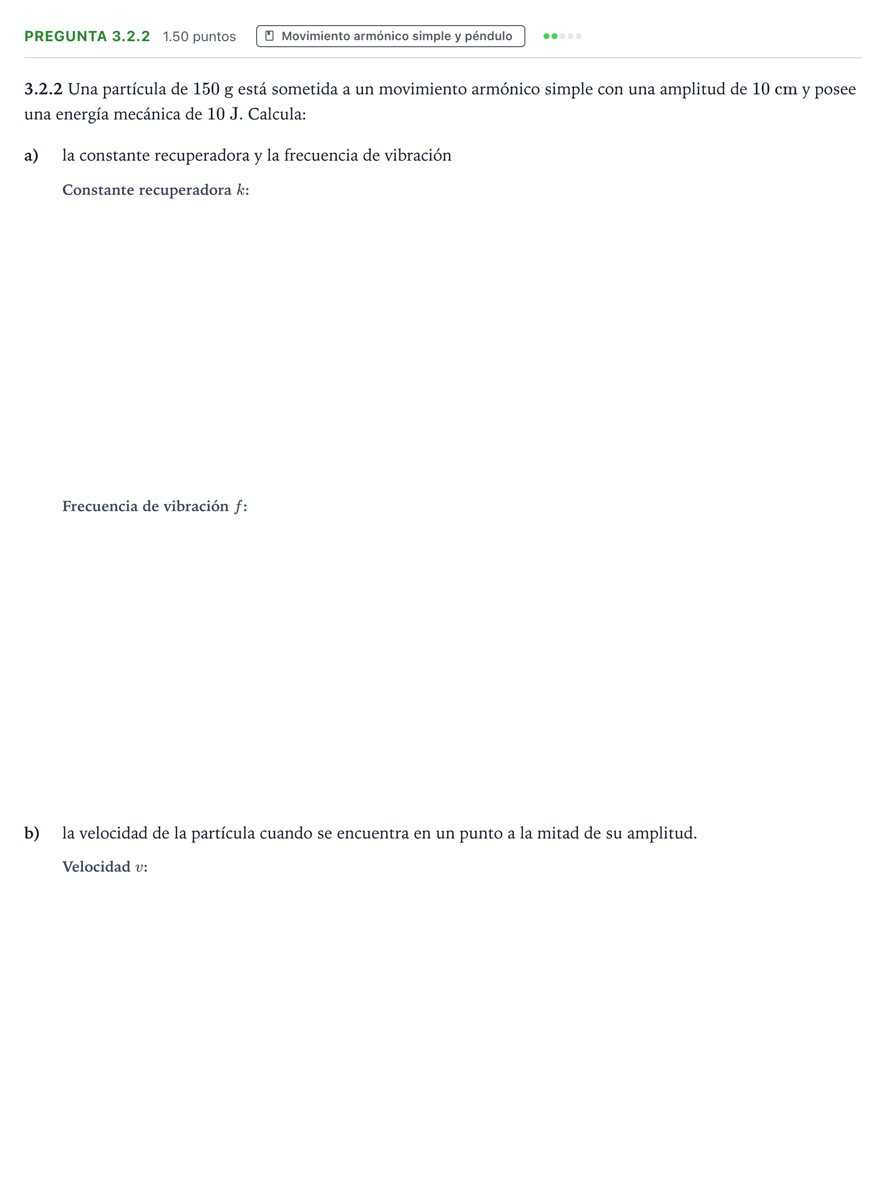 Enunciado: Pregunta 3.2.2 · Física PAU Galicia Extraordinaria 2026