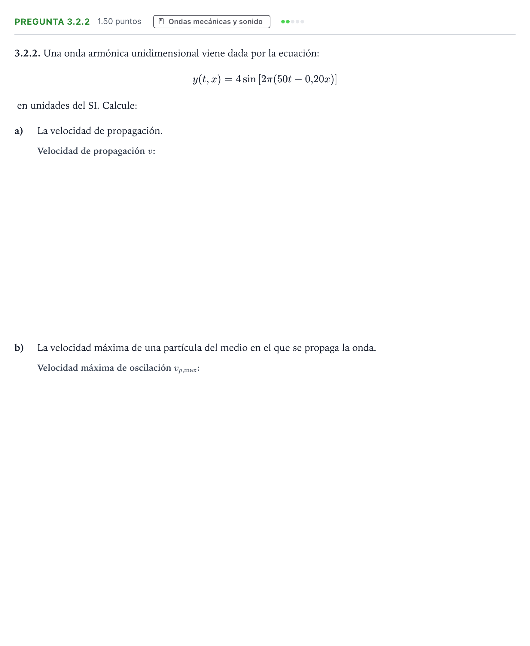 Enunciado: Pregunta 3.2.2 · Física PAU Galicia Ordinaria 2026