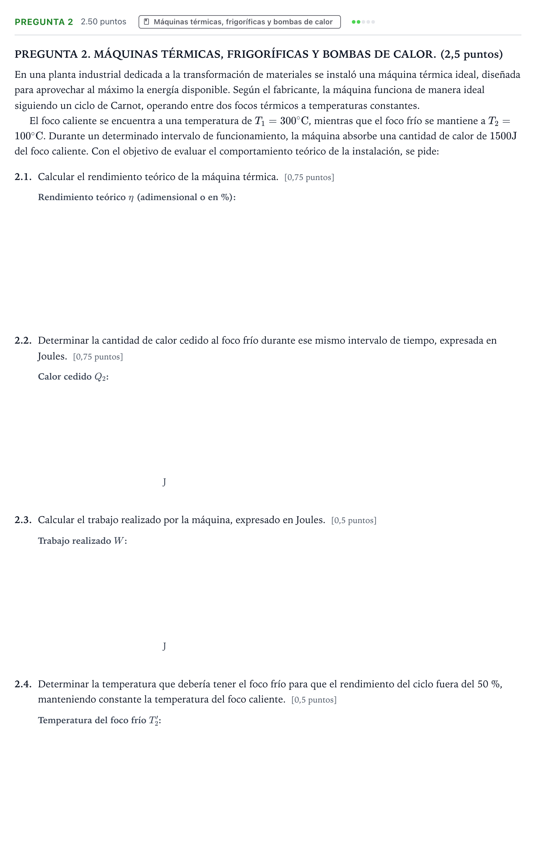 Enunciado: Pregunta 2 · Tecnología e Ingeniería II PAU Galicia Ordinaria 2026