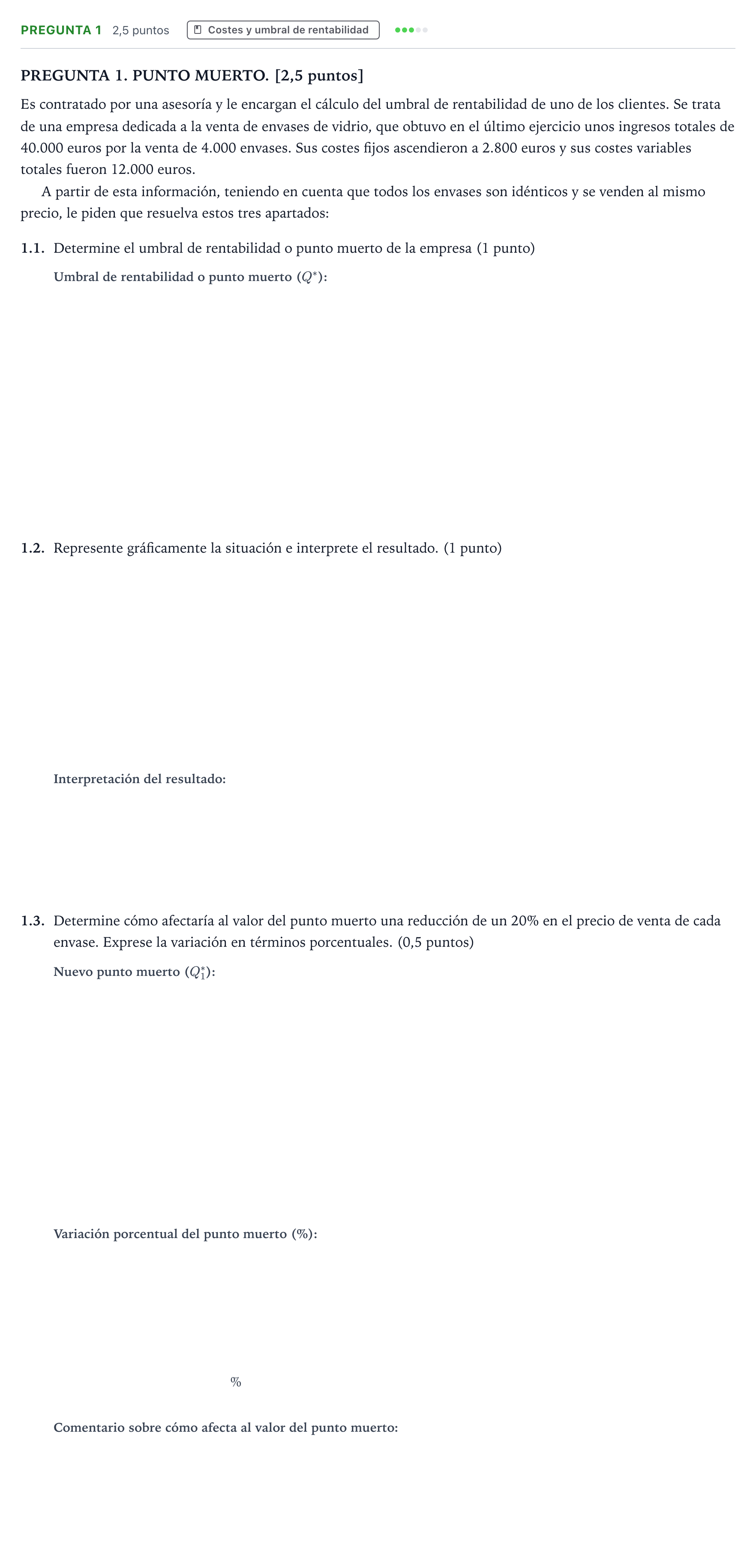 Enunciado: Pregunta 1 · Empresa y Diseño de Modelos de Negocio PAU Galicia Extraordinaria 2026