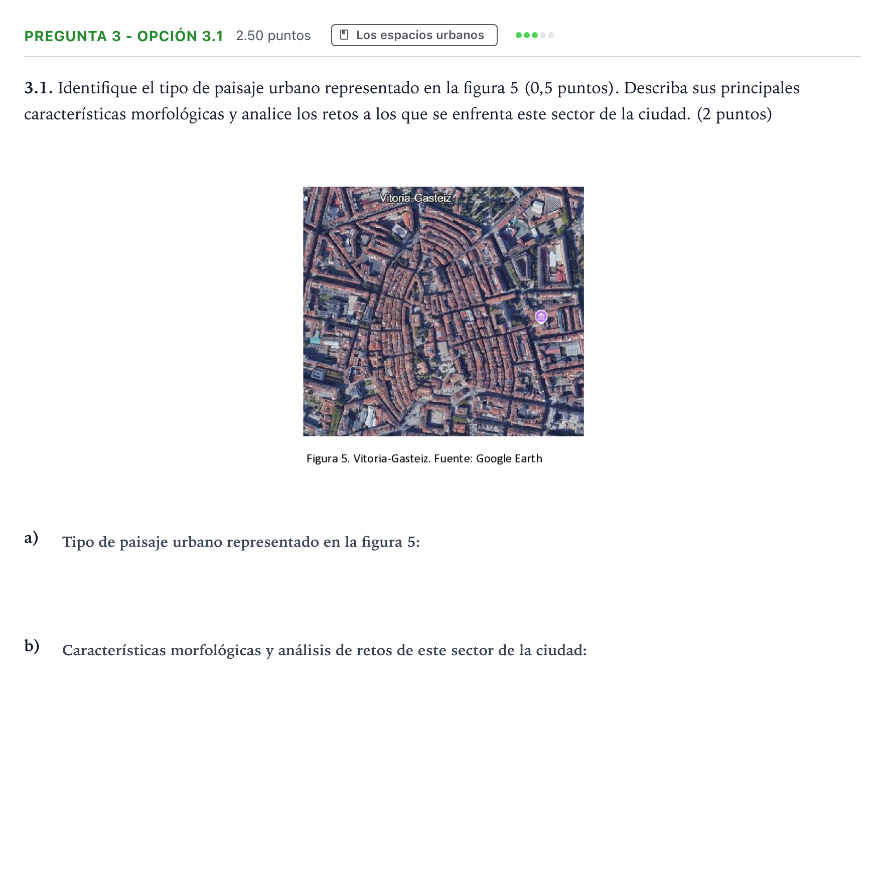 Enunciado: Pregunta 3 - Opción 3.1 · Geografía PAU Galicia Extraordinaria 2026