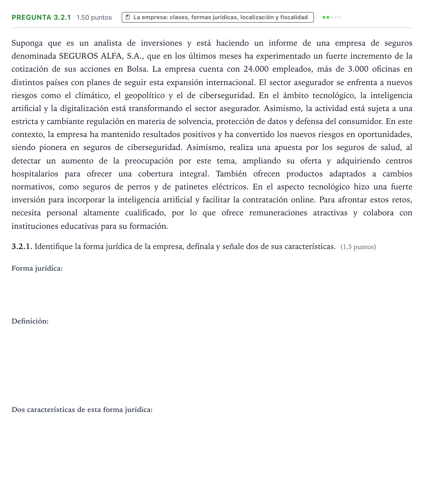 Enunciado: Pregunta 3.2.1 · Empresa y Diseño de Modelos de Negocio PAU Galicia Ordinaria 2026
