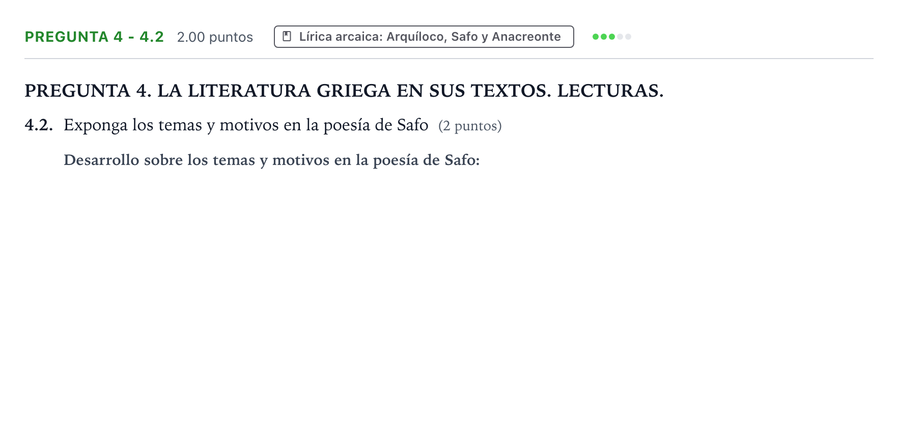 Enunciado: Pregunta 4 - 4.2 · Griego II PAU Galicia Ordinaria 2026