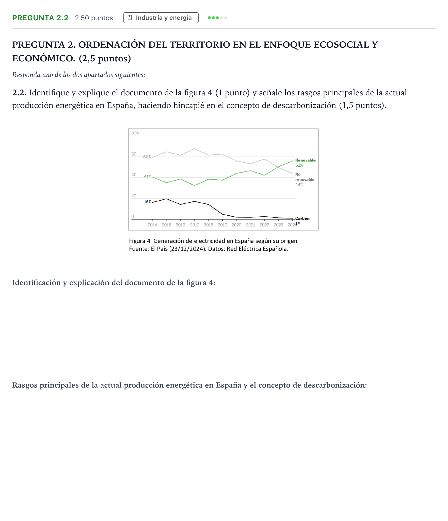 Enunciado: Pregunta 2.2 · Geografía PAU Galicia Ordinaria 2026