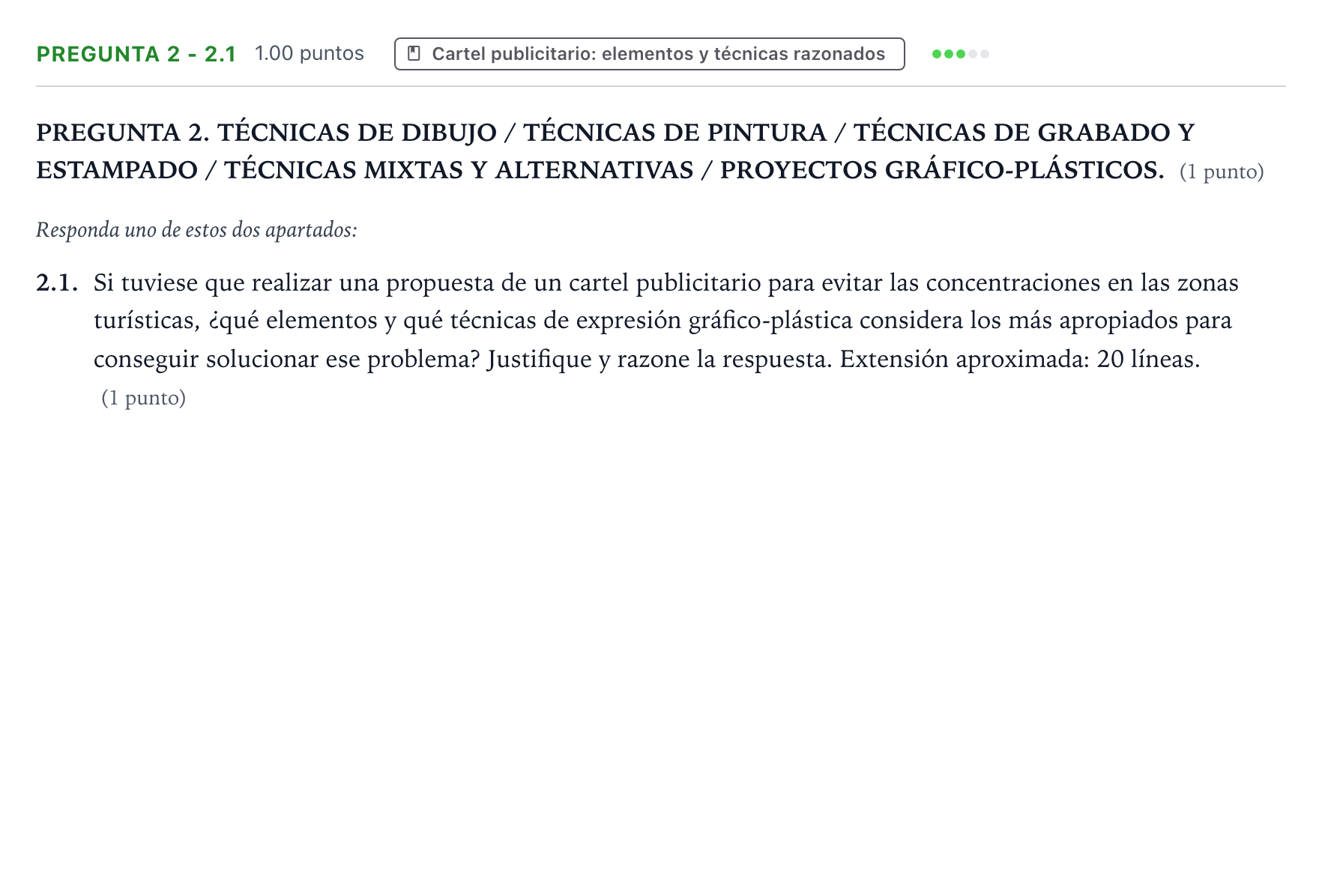Enunciado: Pregunta 2 - 2.1 · Técnicas de Expresión Gráfico-Plástica PAU Galicia Extraordinaria 2026