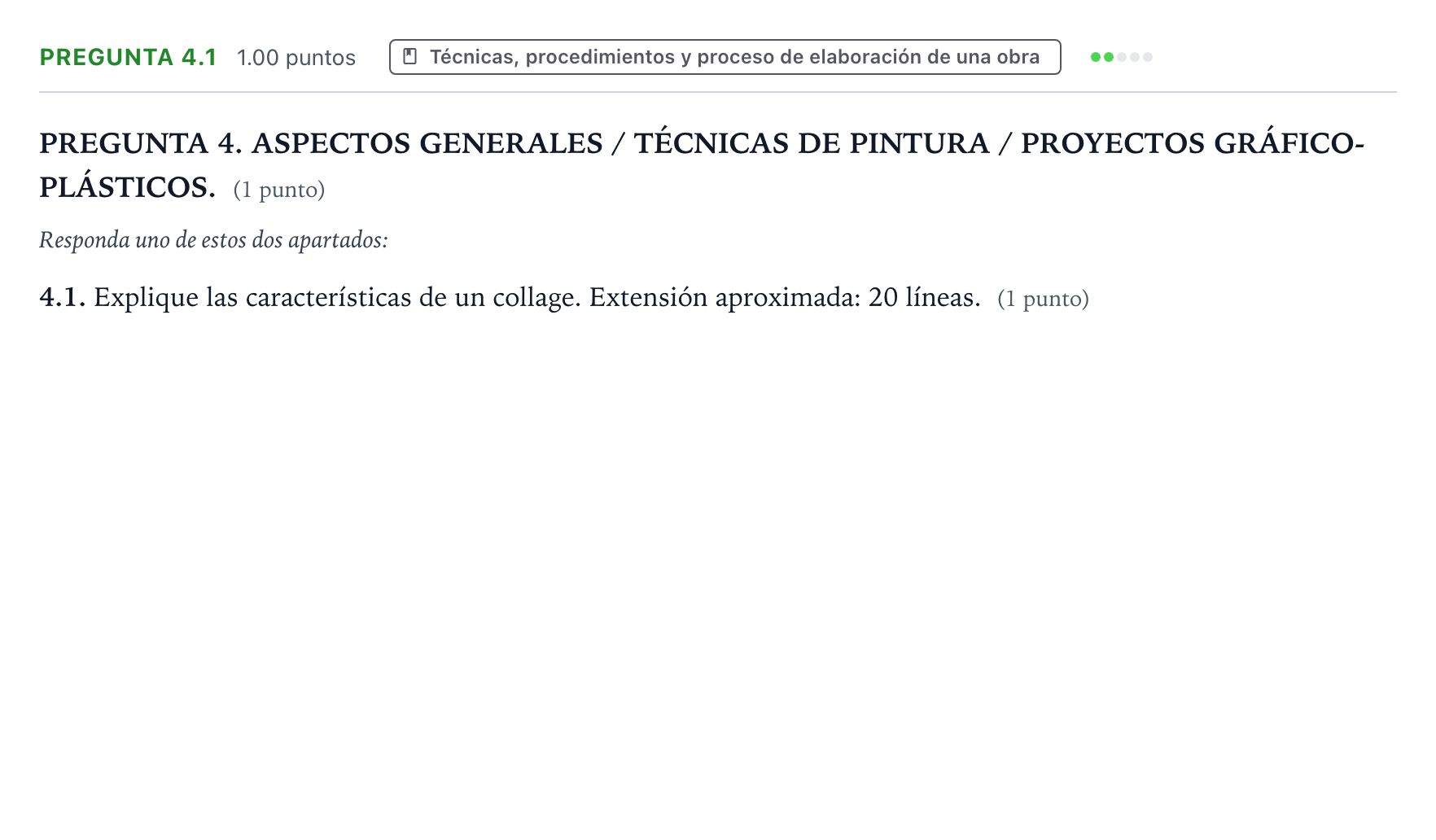 Enunciado: Pregunta 4.1 · Técnicas de Expresión Gráfico-Plástica PAU Galicia Ordinaria 2026