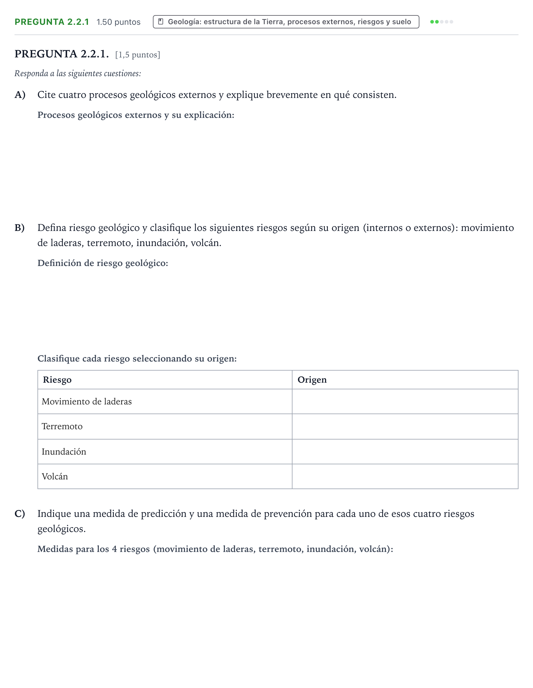 Enunciado: Pregunta 2.2.1 · Ciencias Generales PAU Galicia Extraordinaria 2026