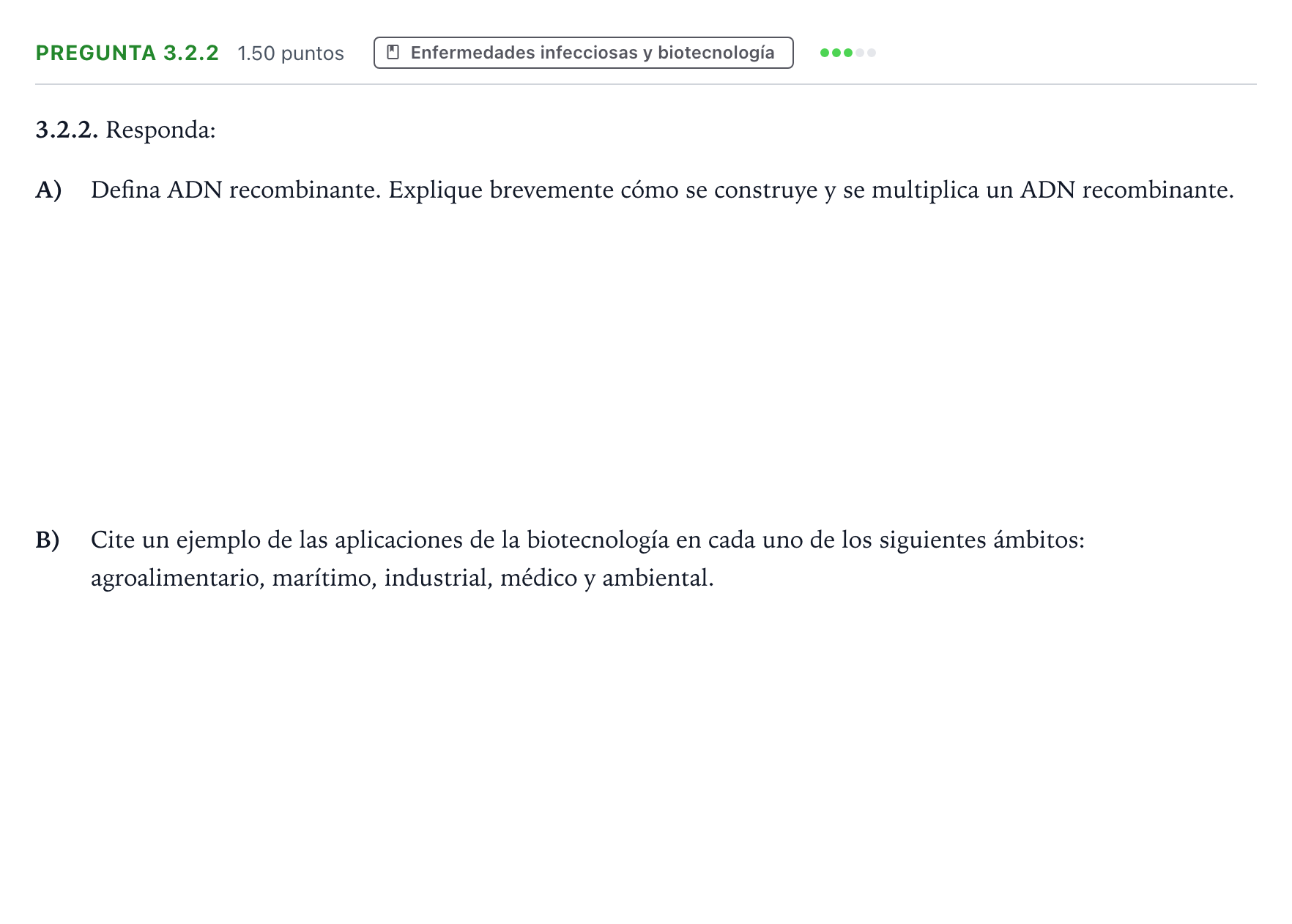 Enunciado: Pregunta 3.2.2 · Ciencias Generales PAU Galicia Extraordinaria 2026