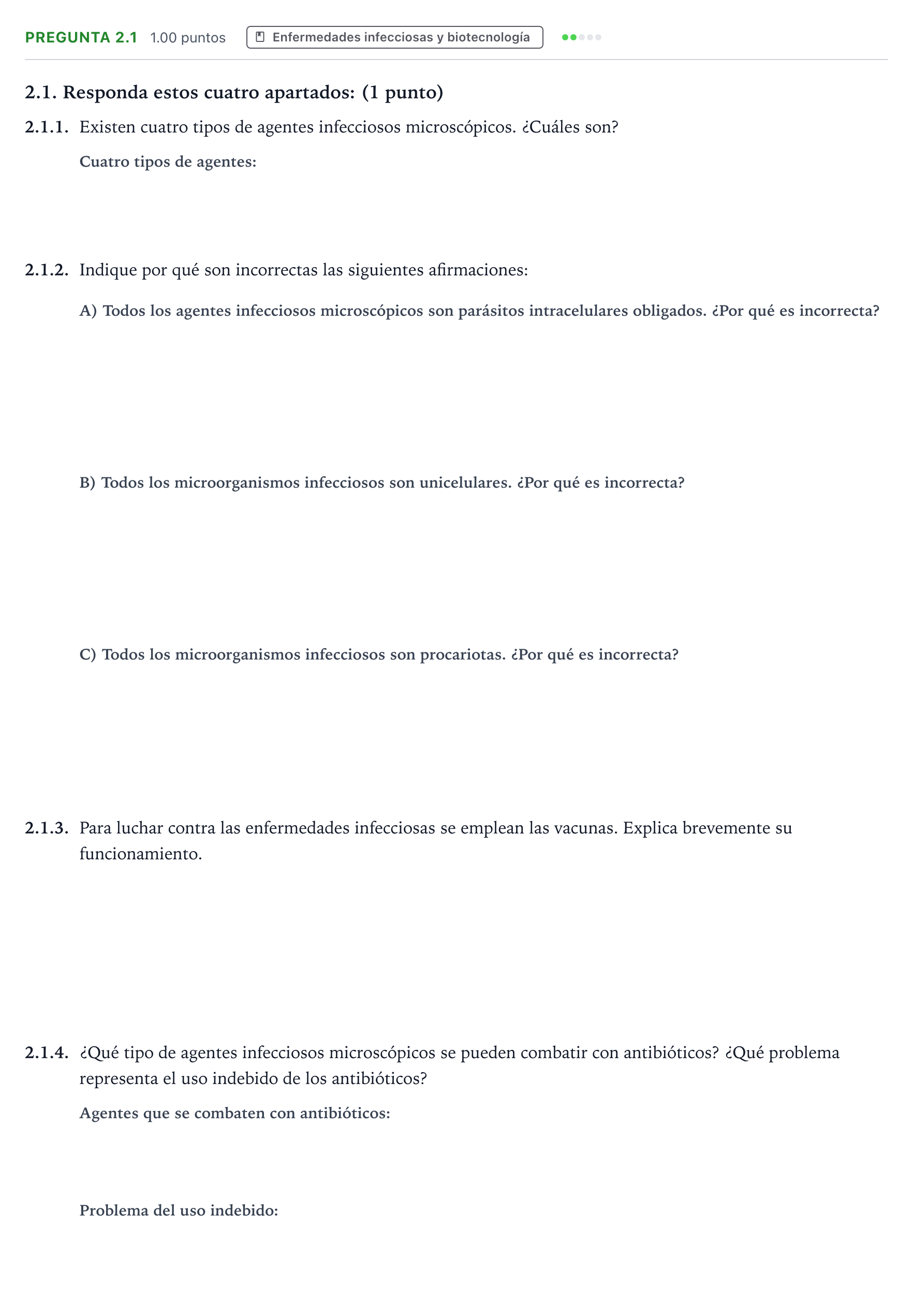 Enunciado: Pregunta 2.1 · Ciencias Generales PAU Galicia Ordinaria 2026