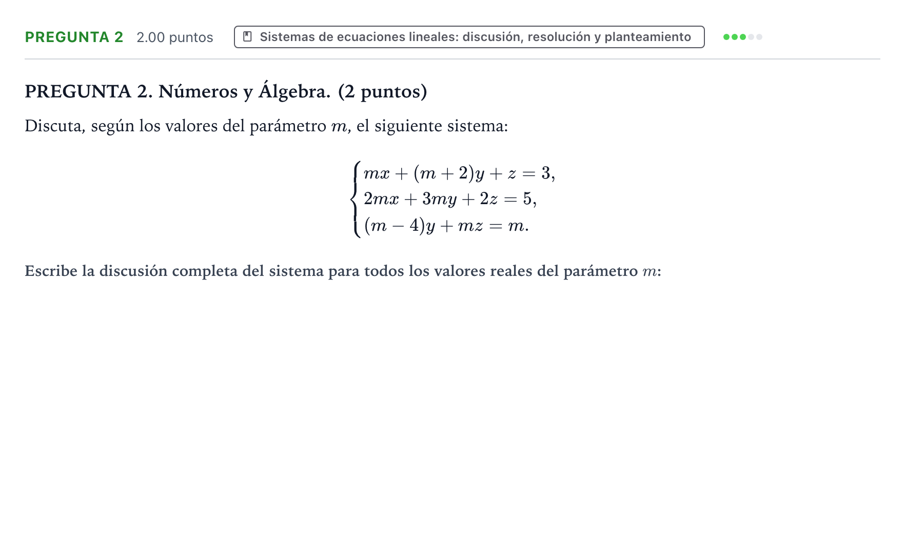 Enunciado: Pregunta 2 · Matemáticas II PAU Galicia Ordinaria 2024