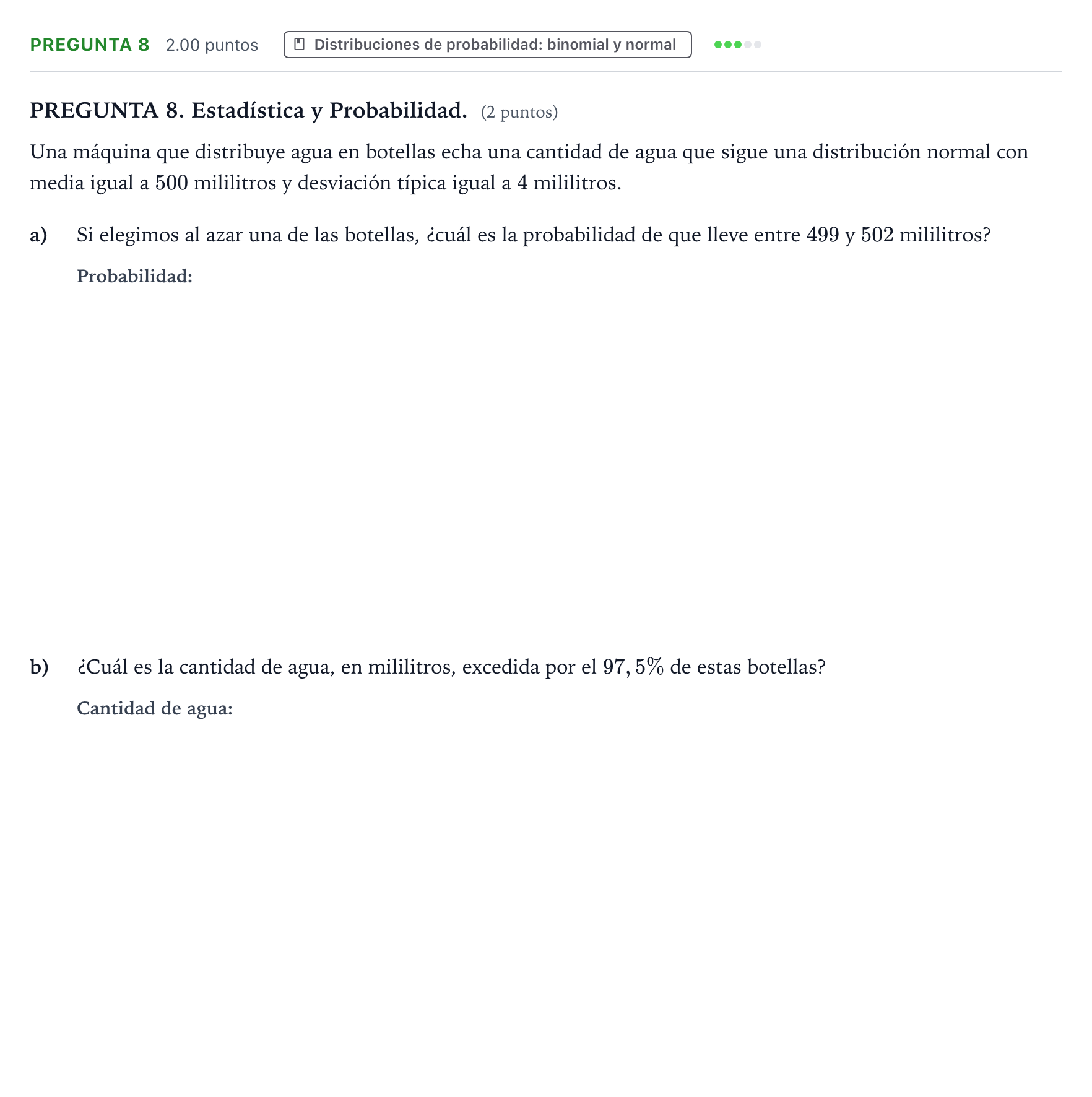 Enunciado: Pregunta 8 · Matemáticas II PAU Galicia Ordinaria 2024