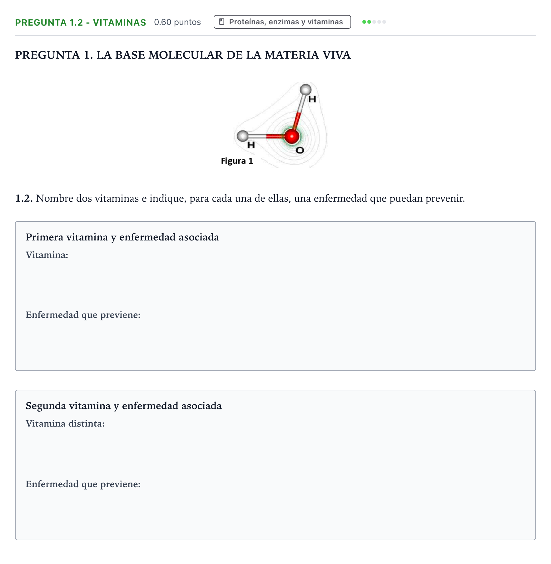 Enunciado: Pregunta 1.2 - Vitaminas · Biología PAU Galicia Ordinaria 2024