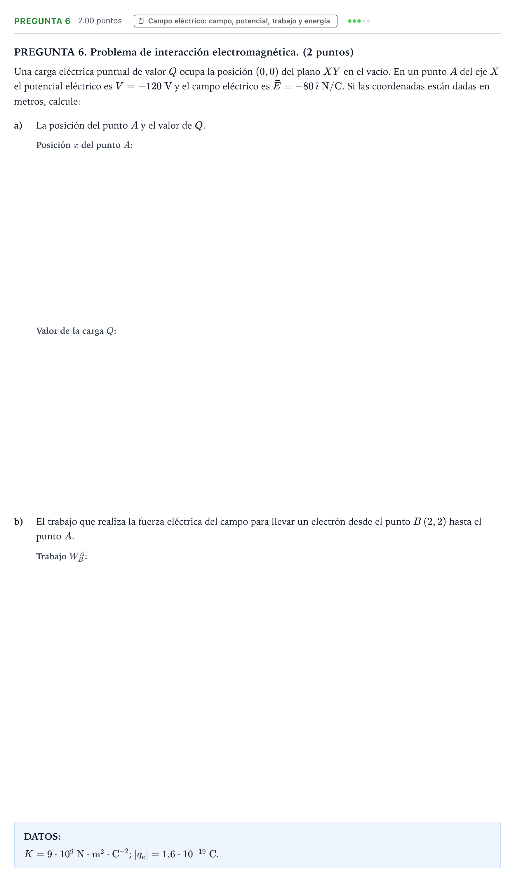 Enunciado: Pregunta 6 · Física PAU Galicia Ordinaria 2024